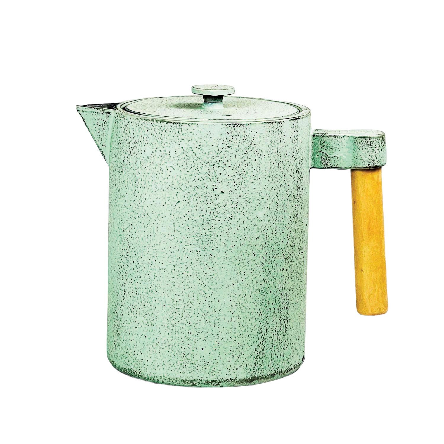 JA-UNENDLICH Teekanne Kohi, 1.2 l, aus Gusseisen handgefertigt im Sandgussverfahren, innen emailliert