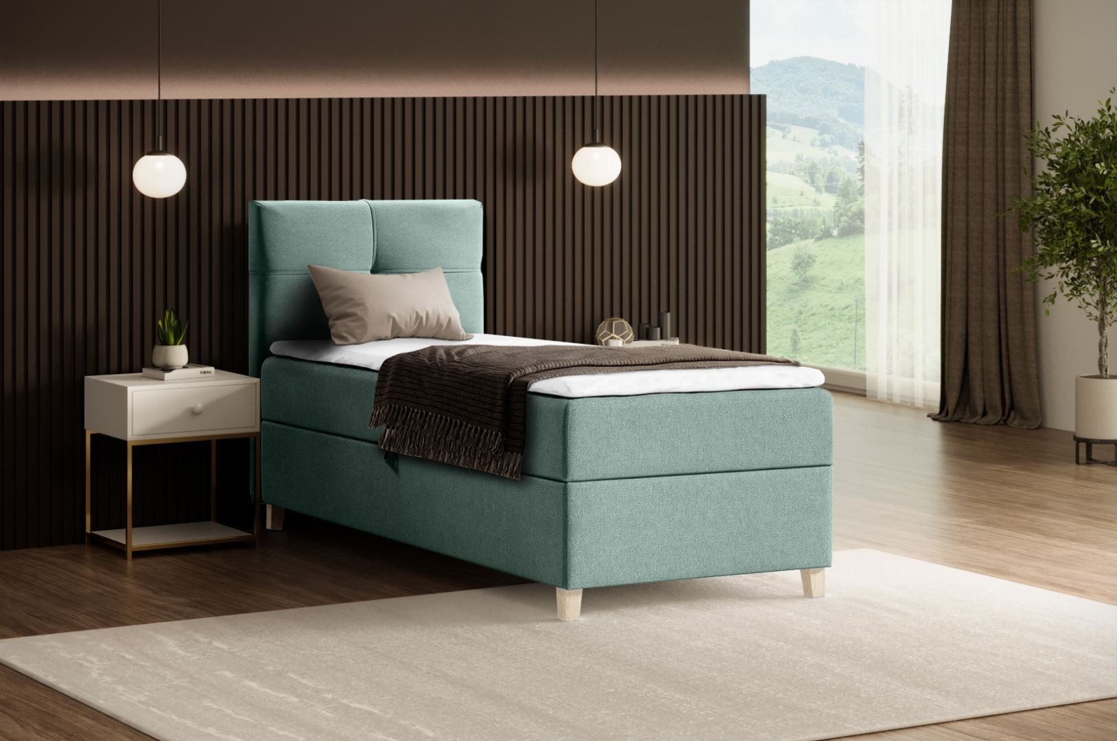Beautysofa Boxspringbett Modern Boxspringbett mit Topper günstig online kaufen