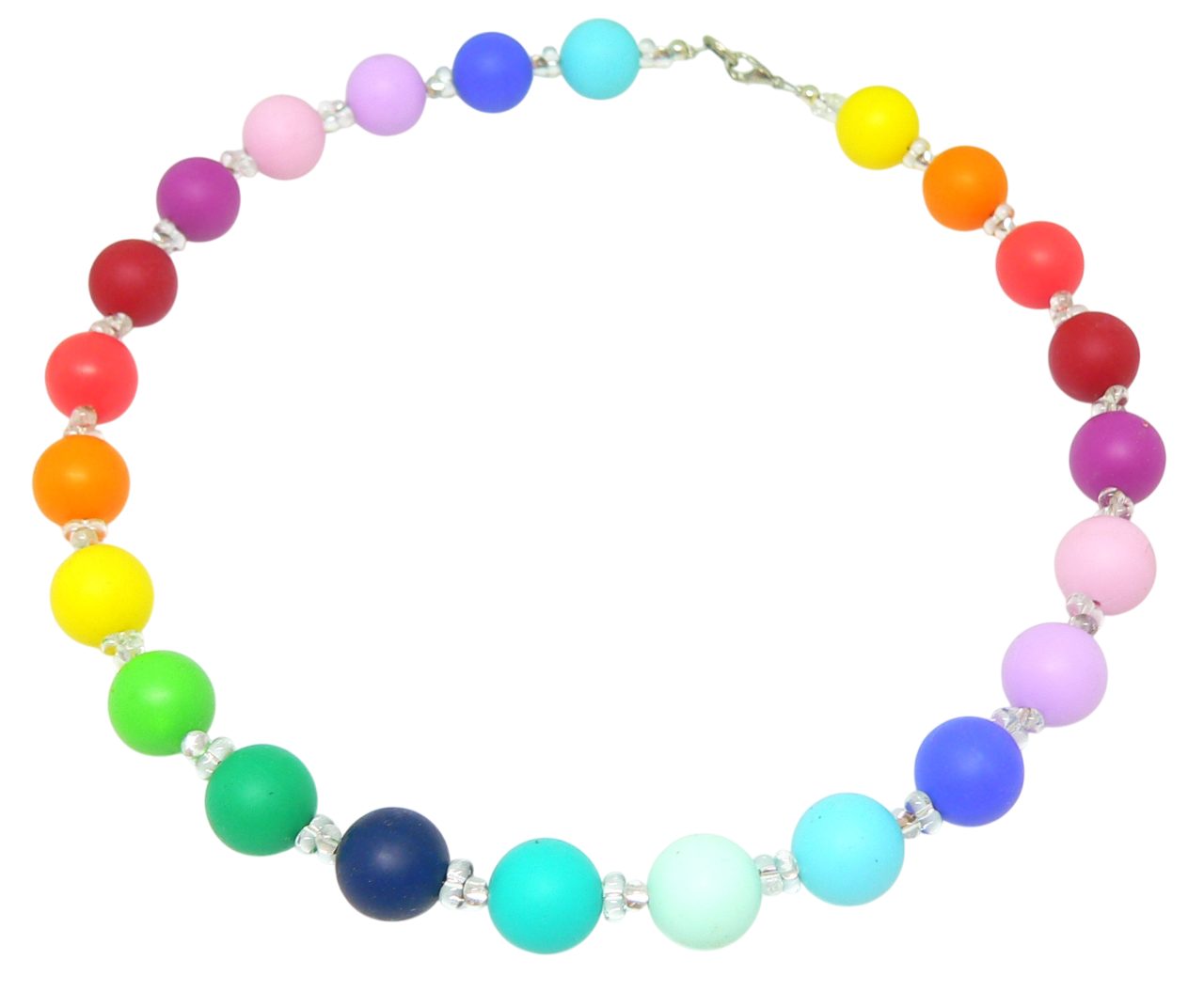 traumschmuck Perlenkette 039. Halskette farbecht mehrfarbig bunt multicolor (incl. Schmuckbox), handgefertigt, Made in Germany