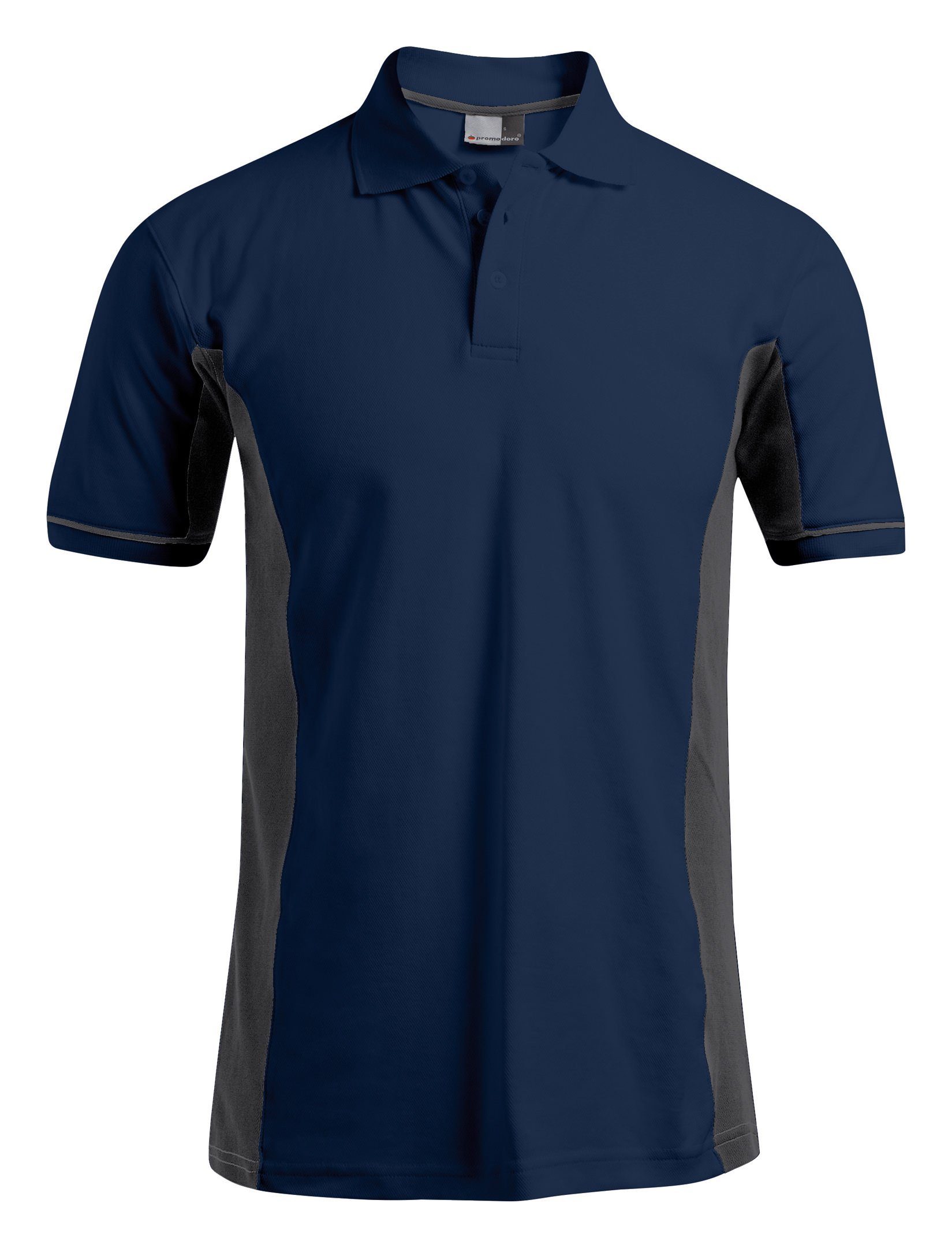 Promodoro Funktionsshirt Poloshirt Function Contrast navy-grau Größe M