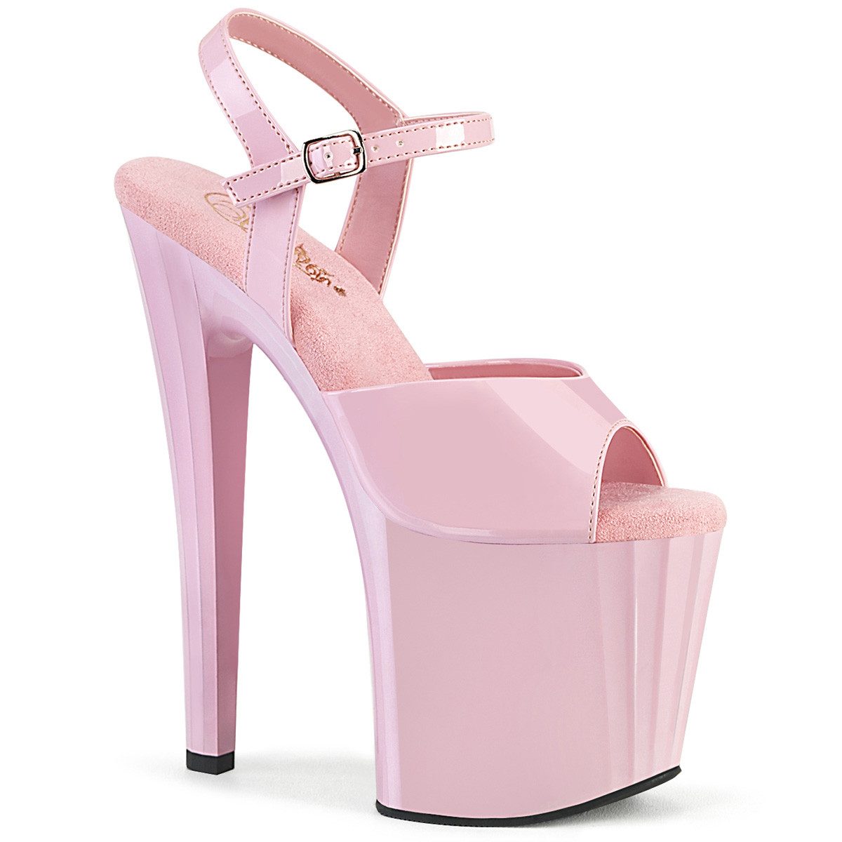 Sale ENCHANT-709 Pleaser High Heels Plateausandaletten lineares Design High-Heel-Stiefel
