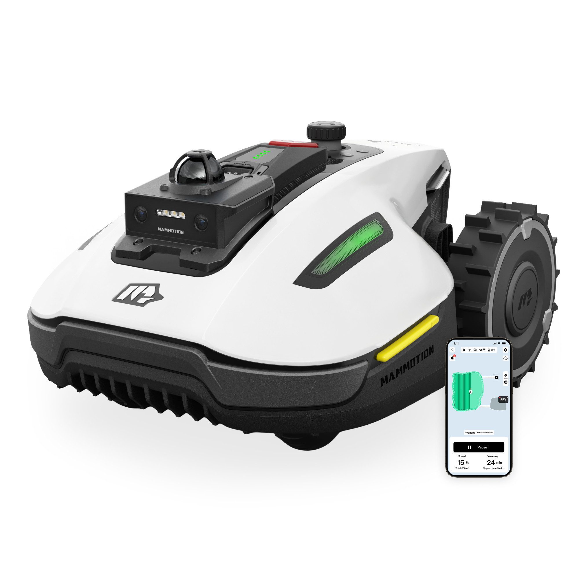 Mammotion Rasenmähroboter YUKA Mini 2 1000 Mähroboter ohne Begrenzungskabel, bis 1000 m² Rasenfläche, 360-LiDAR + KI-Vision, DropMow, Auto-Kartierung, Akku 6.1Ah, APP
