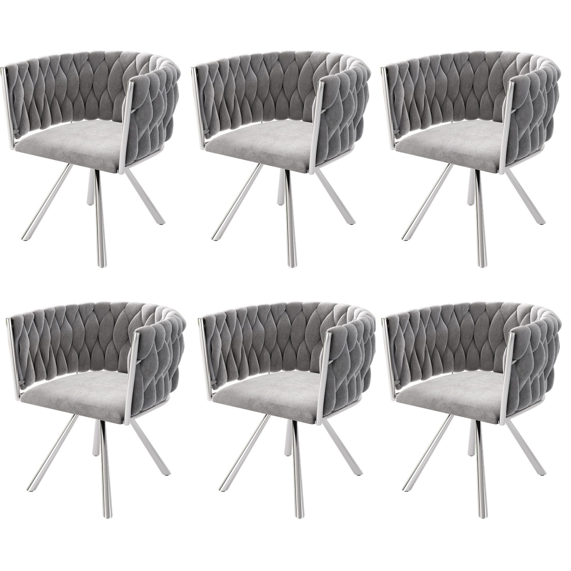 Flieks Esszimmerstuhl (360° drehbar, Set, 6 St), 6er Set Polsterstühle Dreh günstig online kaufen