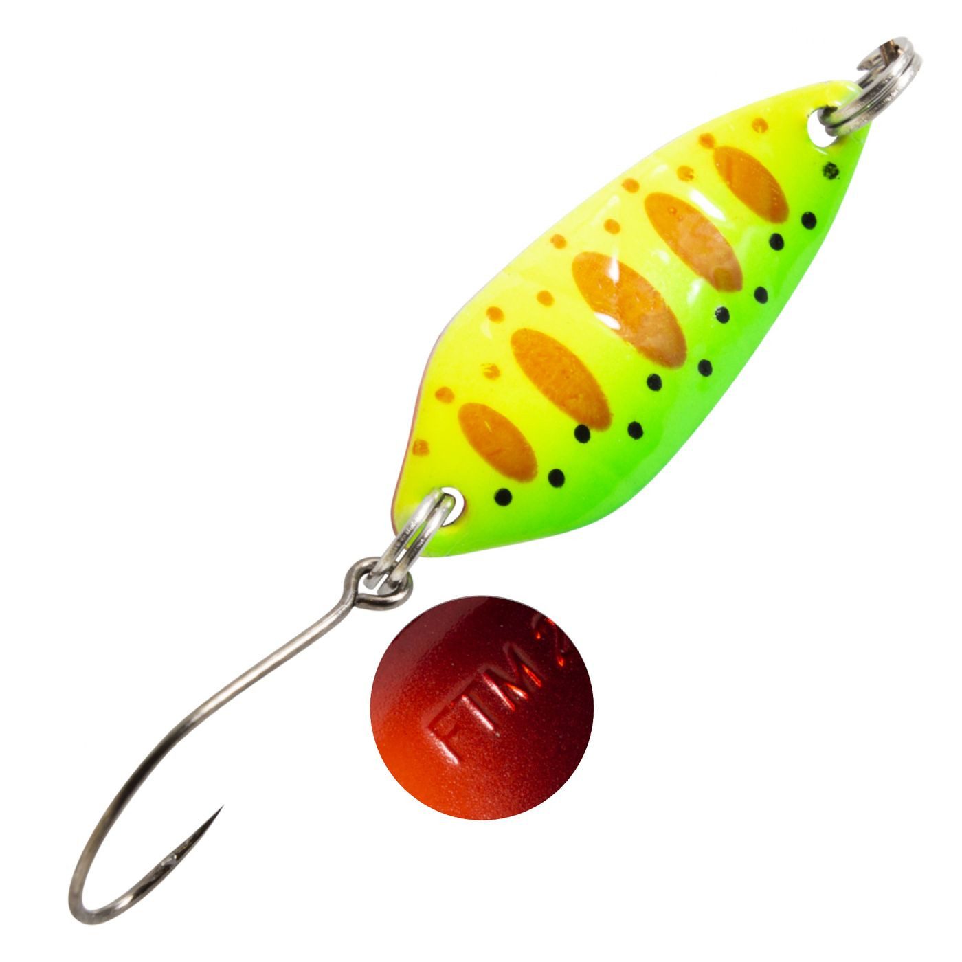 Kunstköder Spoon Strike 2,1 g grün-gelb-orange-schwarz / rot-orange