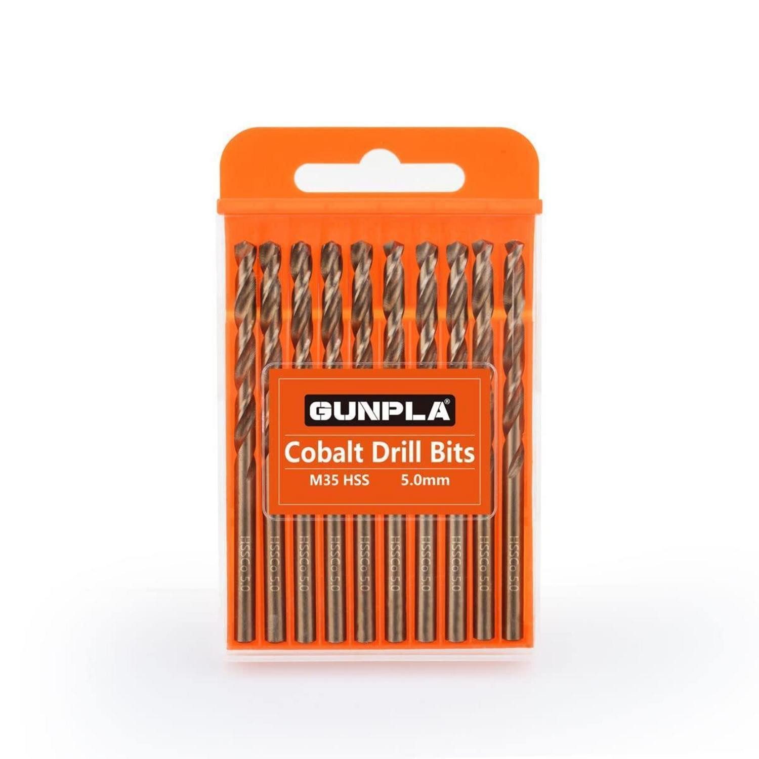 LuxusKollektion Metallbohrer Spiralbohrer-Set M35 Cobalt 5mm 10-tlg.