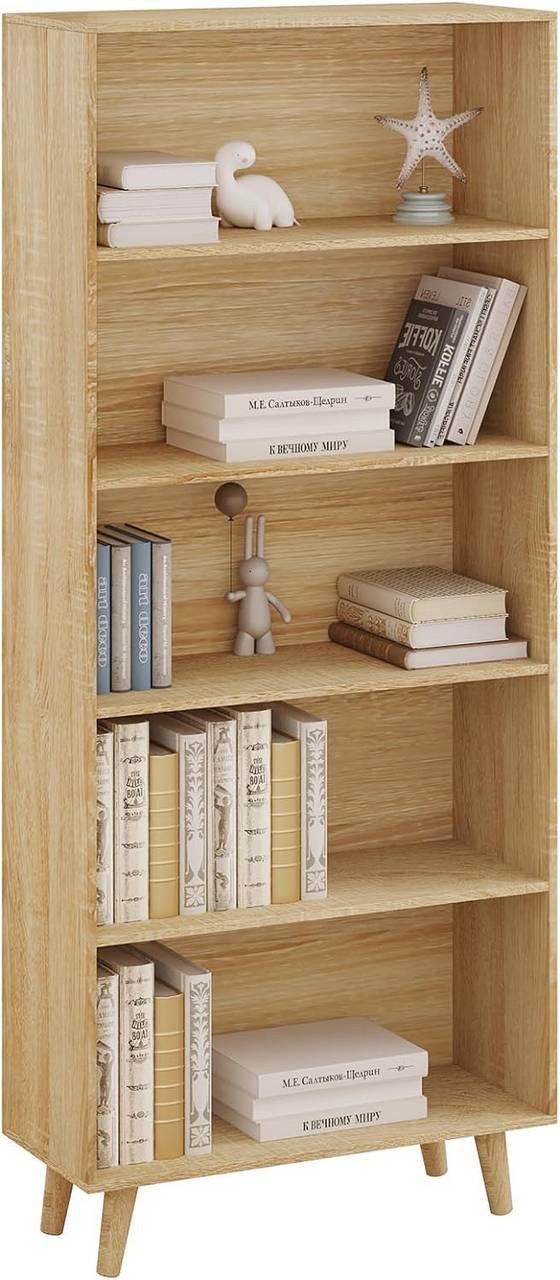 Woltu Bücherregal, 1-tlg., Standregal Raumteiler mit 5 Fächern Aktenregal günstig online kaufen