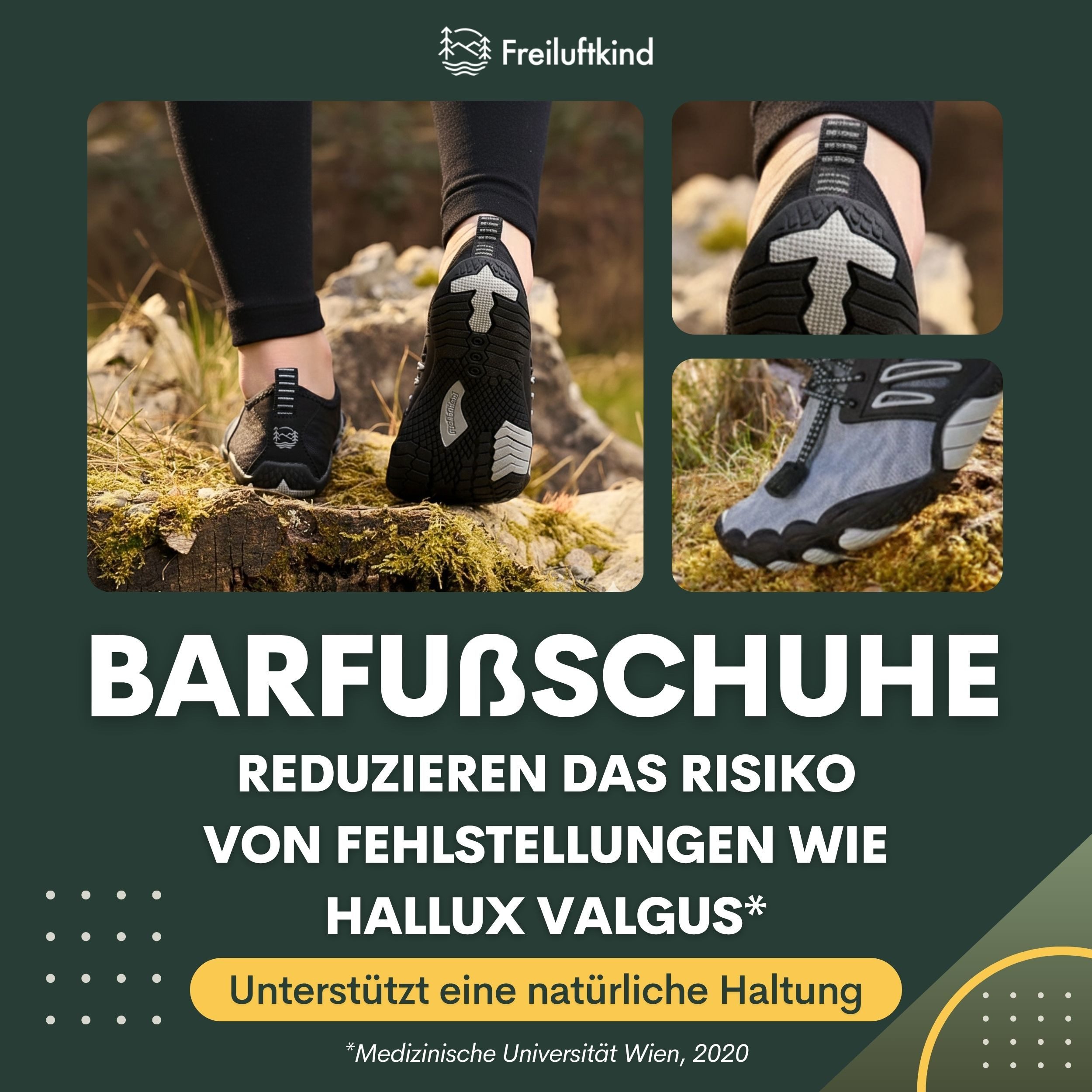 Freiluftkind Das Original – Tokai rutschfester Barfußschuh Schnellverschluss – Bild 5 von 5