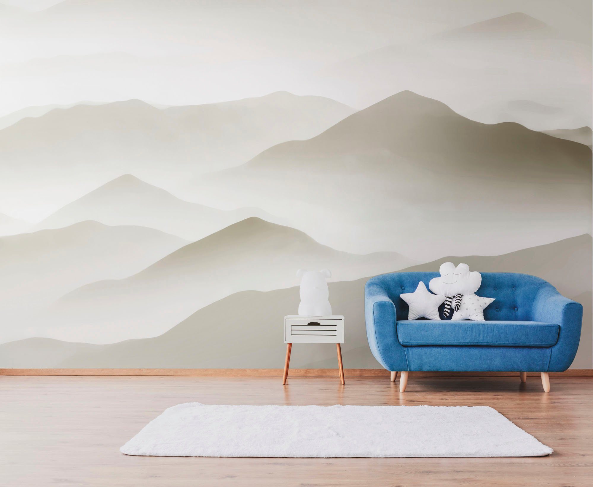 living walls Kindertapete The Wall, glatt, natürlich, naturalistisch, Motiv, Fototapete Landschaft Tapete Berge Tapeten Kinderzimmer Design Optik