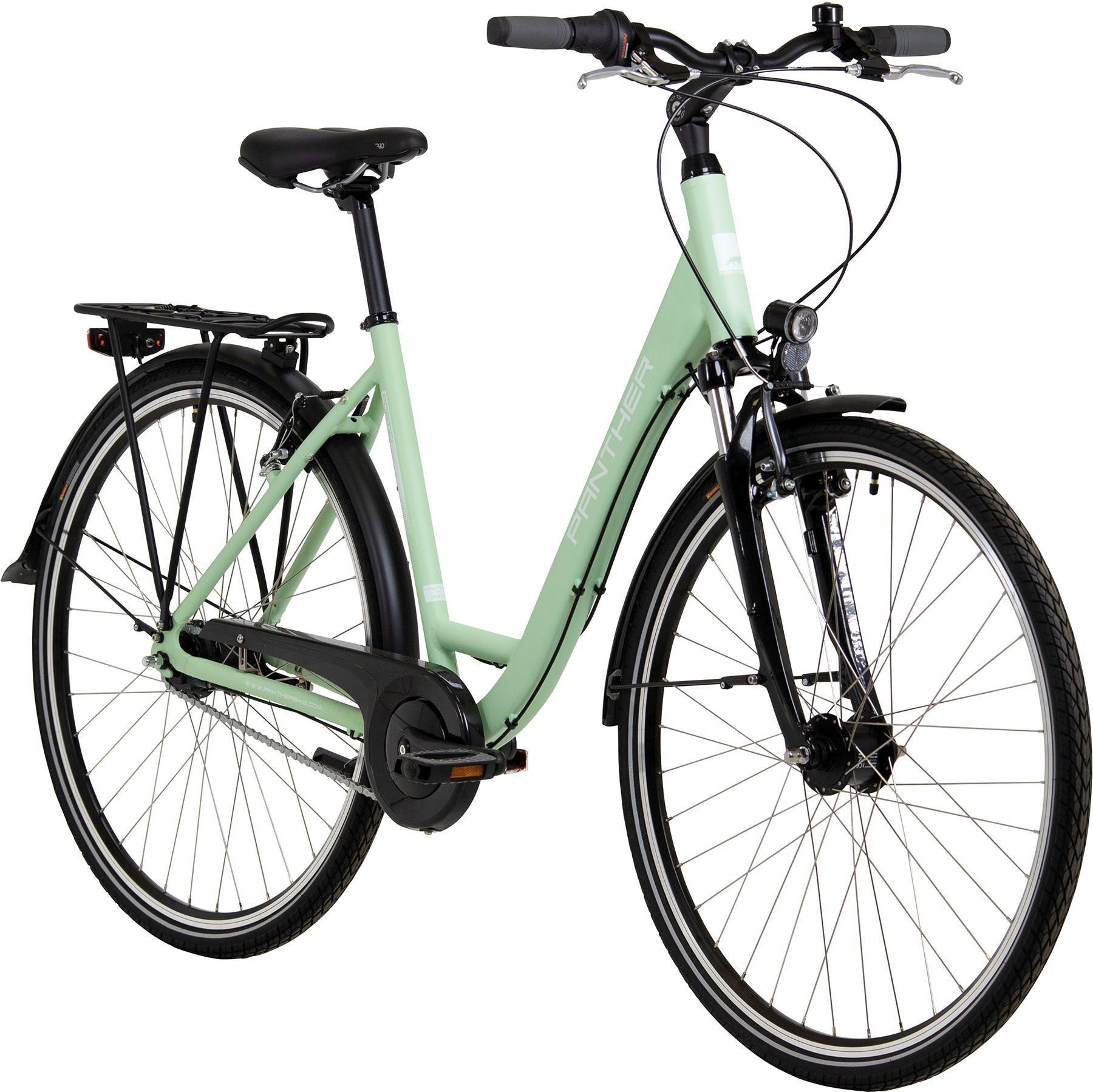 Panther Cityrad, 7 Gang Shimano, 7-Gang Nabenschaltung, Citybike Caraz 3.0 28 Zoll