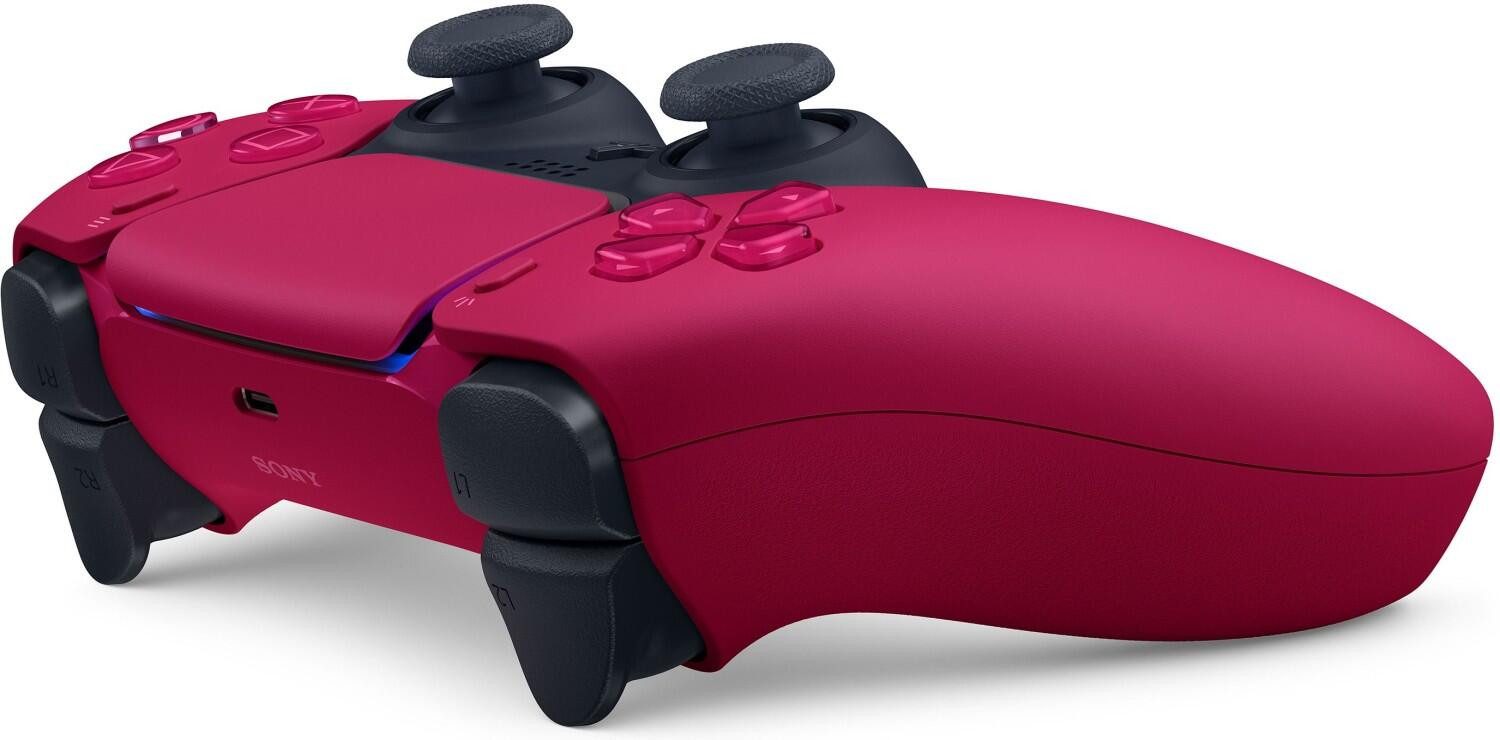 Playstation PS5 DualSense Wireless Controller Cosmic Red + SA DualSense Wireless-Controller (inkl. 2x Stickabdeckung/Schutz (Farbe zufällig)