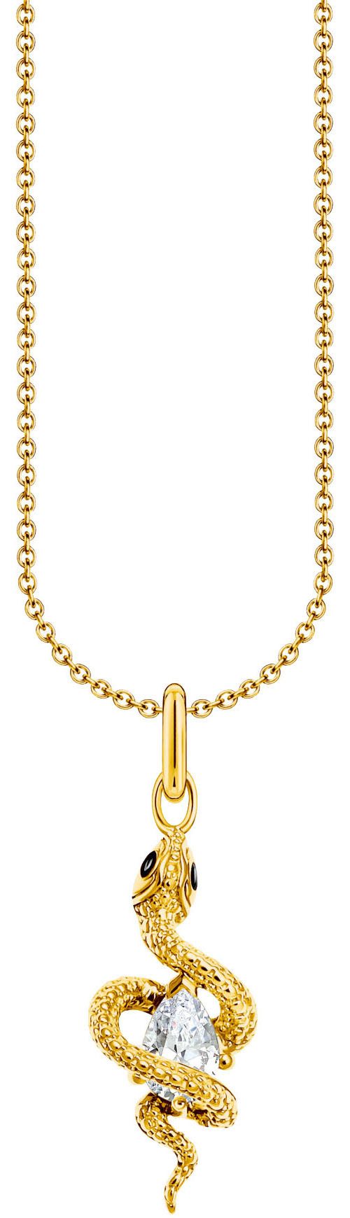 THOMAS SABO Kette mit Anhänger Schlangen-Optik Tempting Romance, mit Zirkonia (synth)