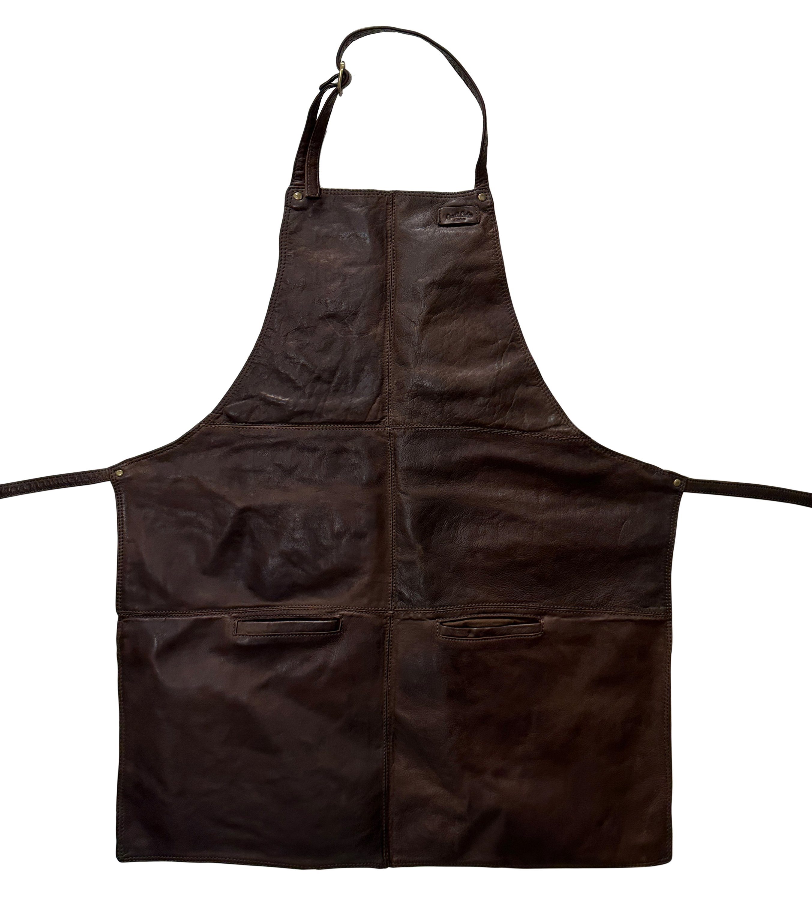 Gusti Leder Kochschürze Rhett, (Packung, 1-tlg., 1 tlg), 100 % echtes Leder