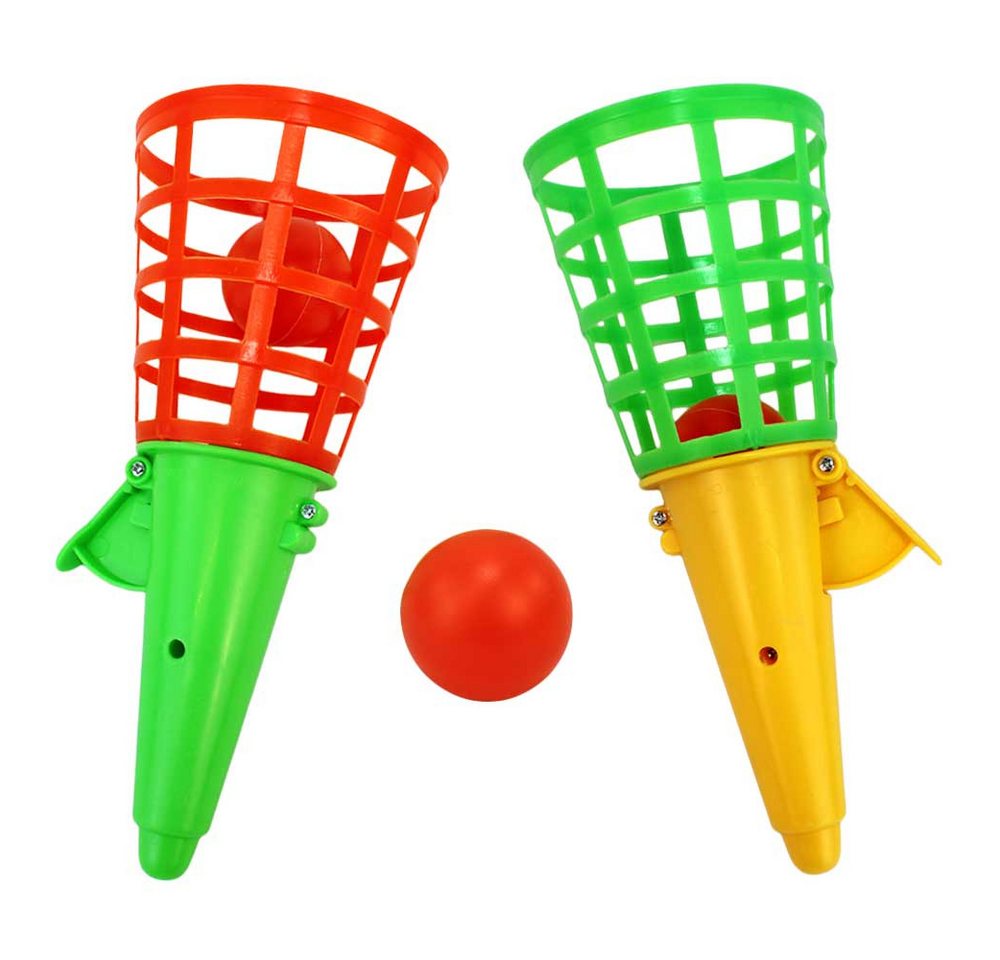 B&G INTERNATIONAL Spielzeug-Gartenset 2 Stück Fangball Spiel mit Ball - ca. 18,5 cm, (2-tlg)