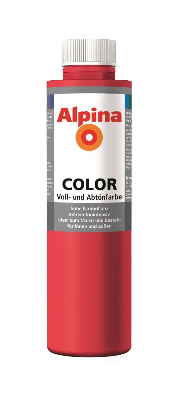 Alpina Vollton- und Abtönfarbe Alpina Fire Red 750 ml seidenmatt
