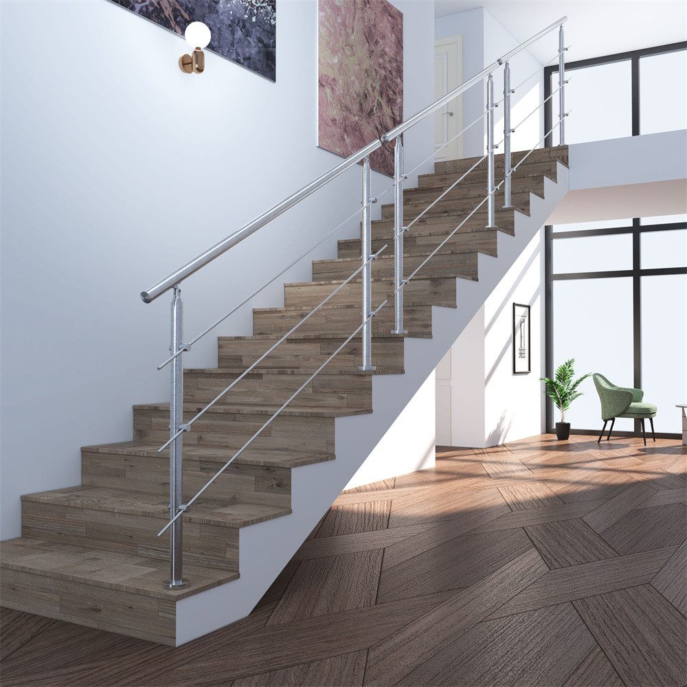 AICA Treppengeländer Edelstahl Material Handläufe 3/5 günstig online kaufen