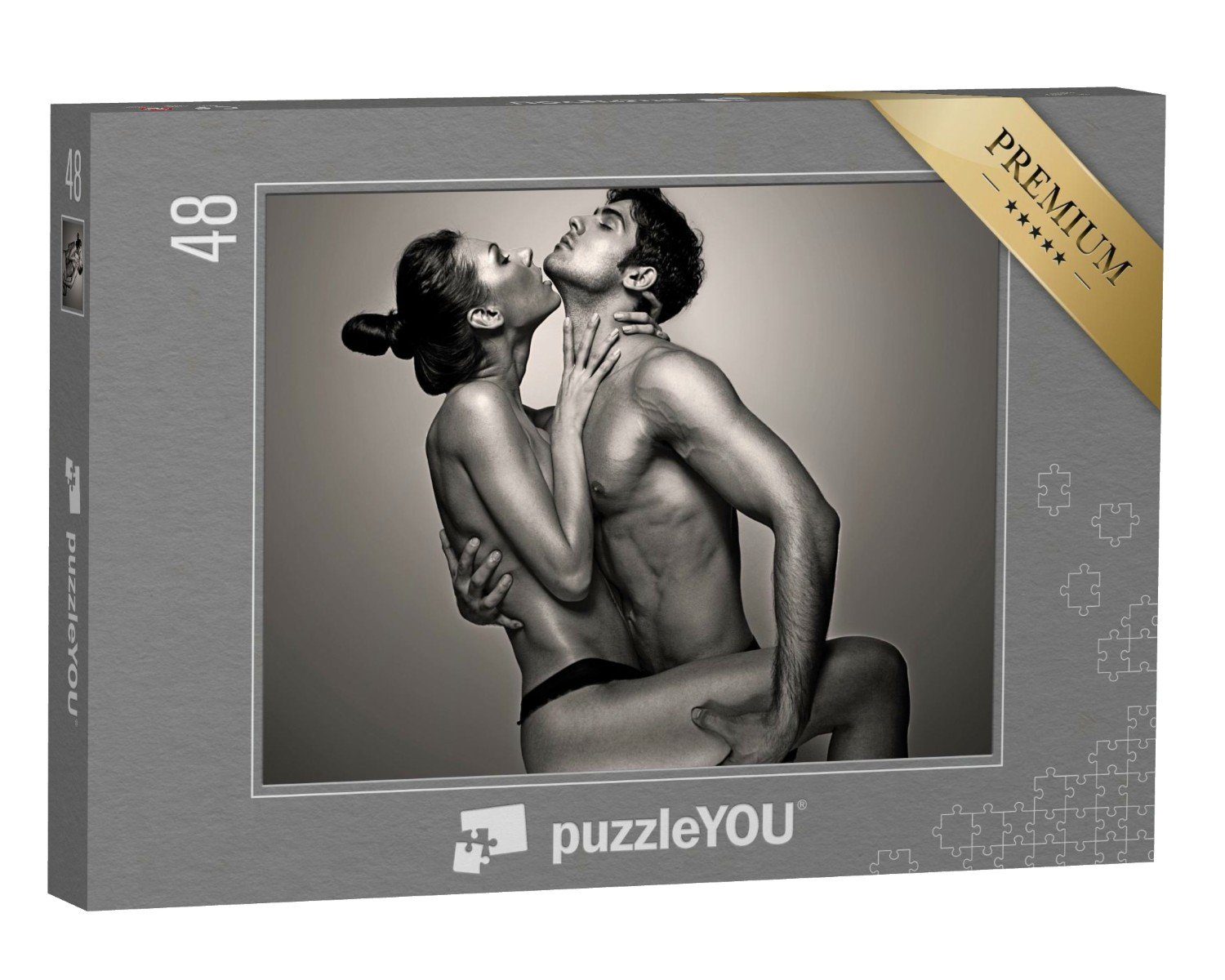 puzzleYOU Puzzle Aktfotografie: Leidenschaftliches Paar, 48 Puzzleteile, puzzleYOU-Kollektionen Erotik