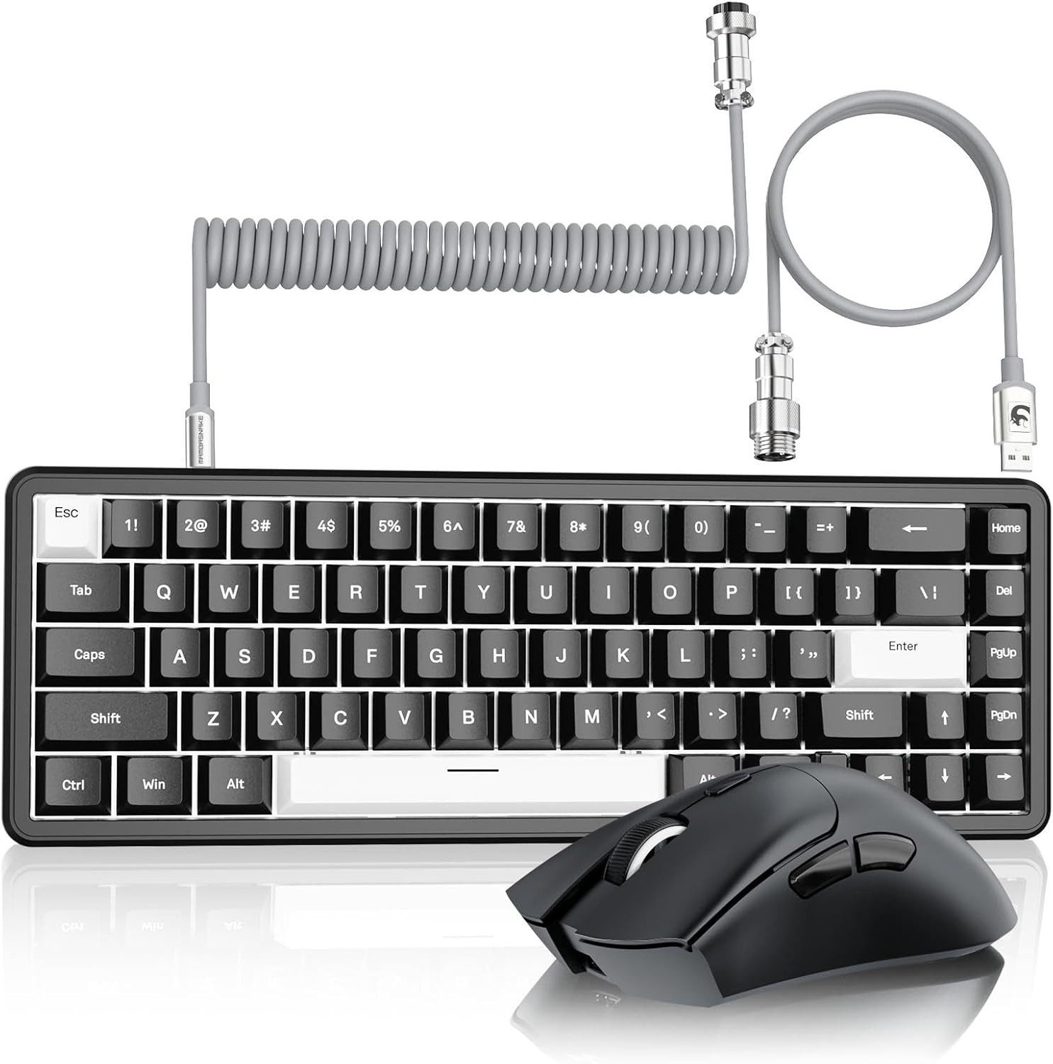 MAMBASNAKE 65% Magnet Gaming Ultra Light 59g Tastatur- und Maus-Set, Hochpräzises E-Sport Keyboard & 8000Hz Gaming Maus Combo Set