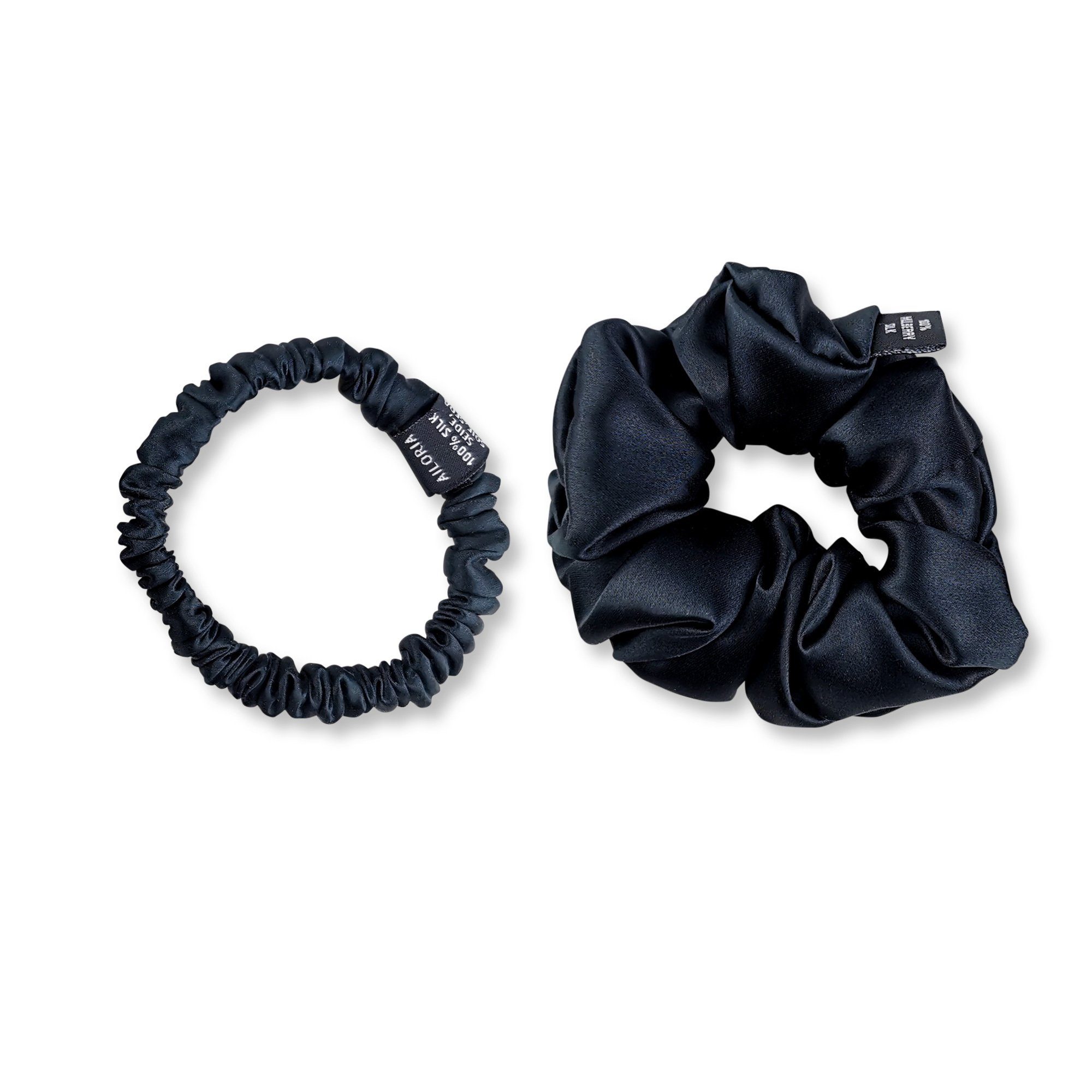 AILORIA Haargummi DOUX Set Scrunchies S und M aus Seide, Luxuriöses Set aus Haargummis (Размер S und M)