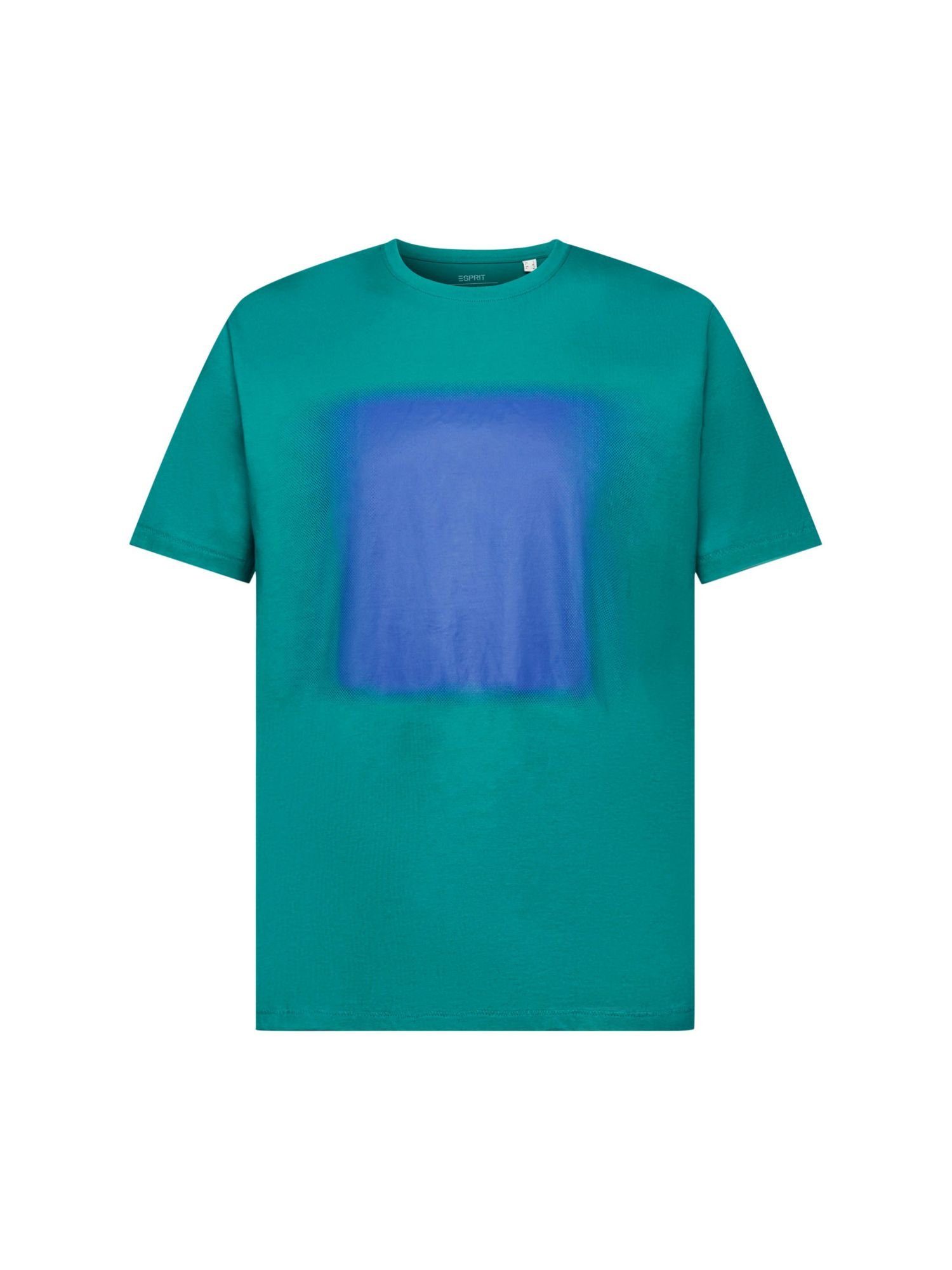 edc by Esprit T-Shirt Baumwoll-T-Shirt mit Print (1-tlg) EMERALD GREEN