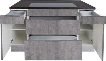 OPTIFIT Kücheninsel Tara, mit Vollauszügen und Soft-Close-Funktion, Stellbreite 150 x 95 cm