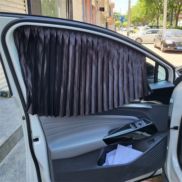 GelldG Autosonnenschutz Sonnenschutz fürs Auto Vorhang, Sonnenschutz Magnetisch für UV-Schutz