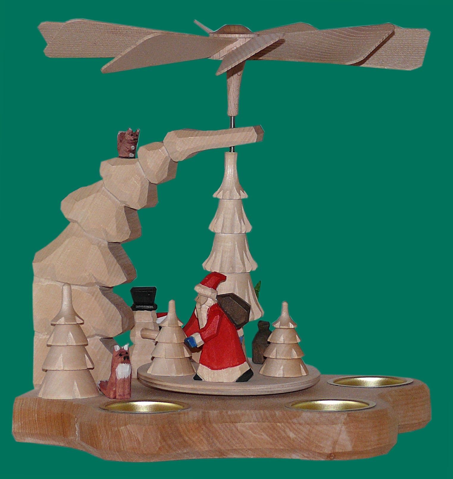 Weihnachtspyramide Wandpyramide Weihnachtsmann mit
