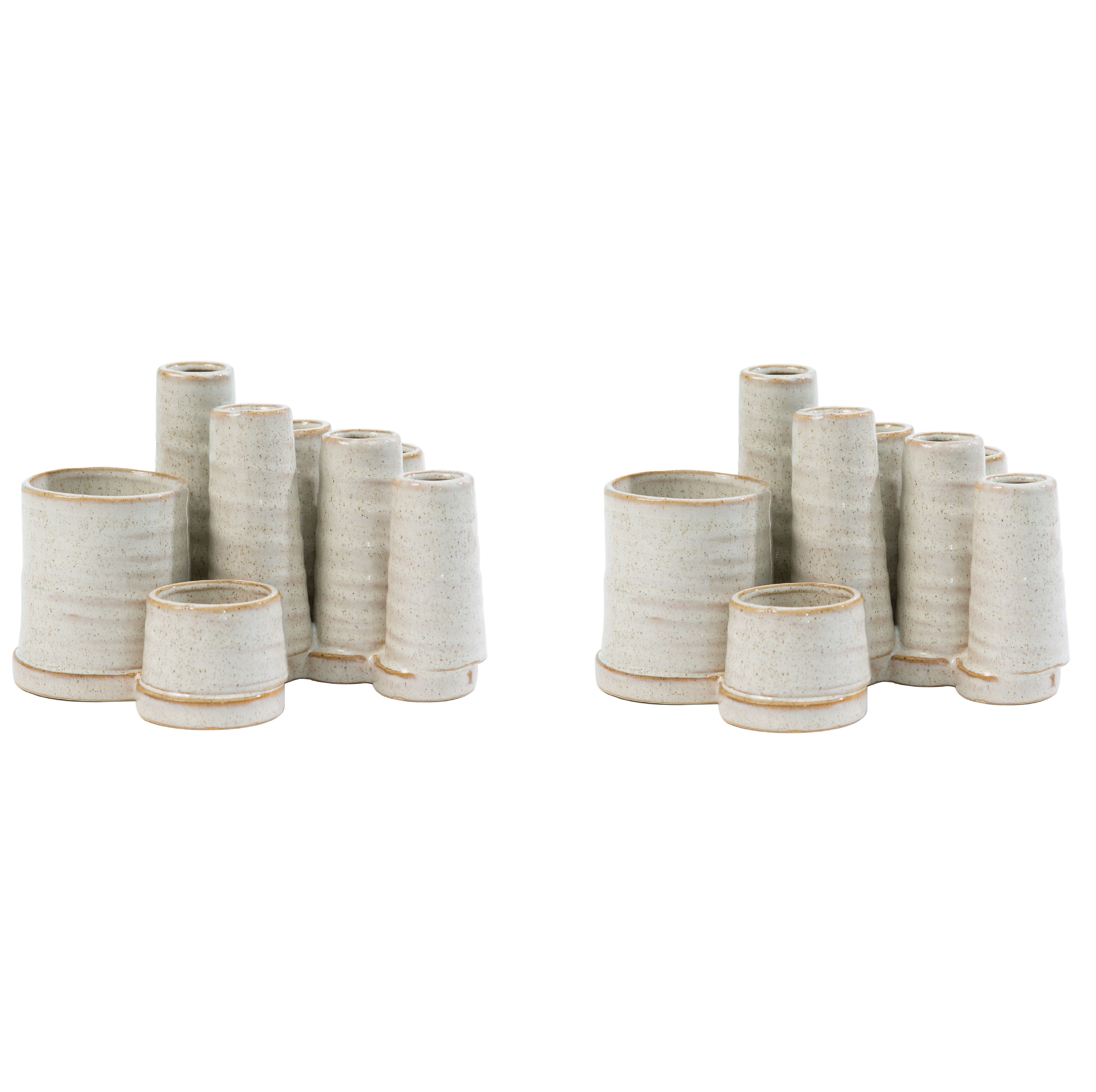 Jinfa Dekovase Jinfa Blumenvasen, Dekorativer Tafelaufsatz aus Keramik Antik-weiß. € 44,19