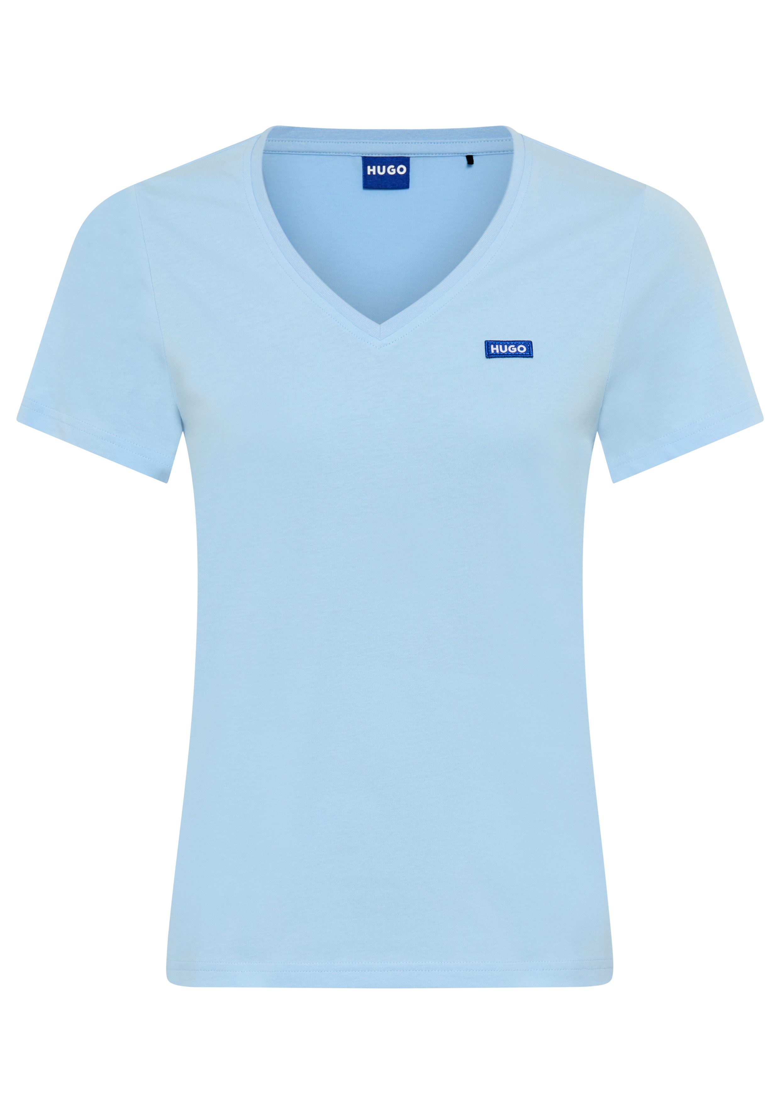 HUGO Blue T-Shirt Classic V mit Logo, V-Ausschnitt günstig online kaufen