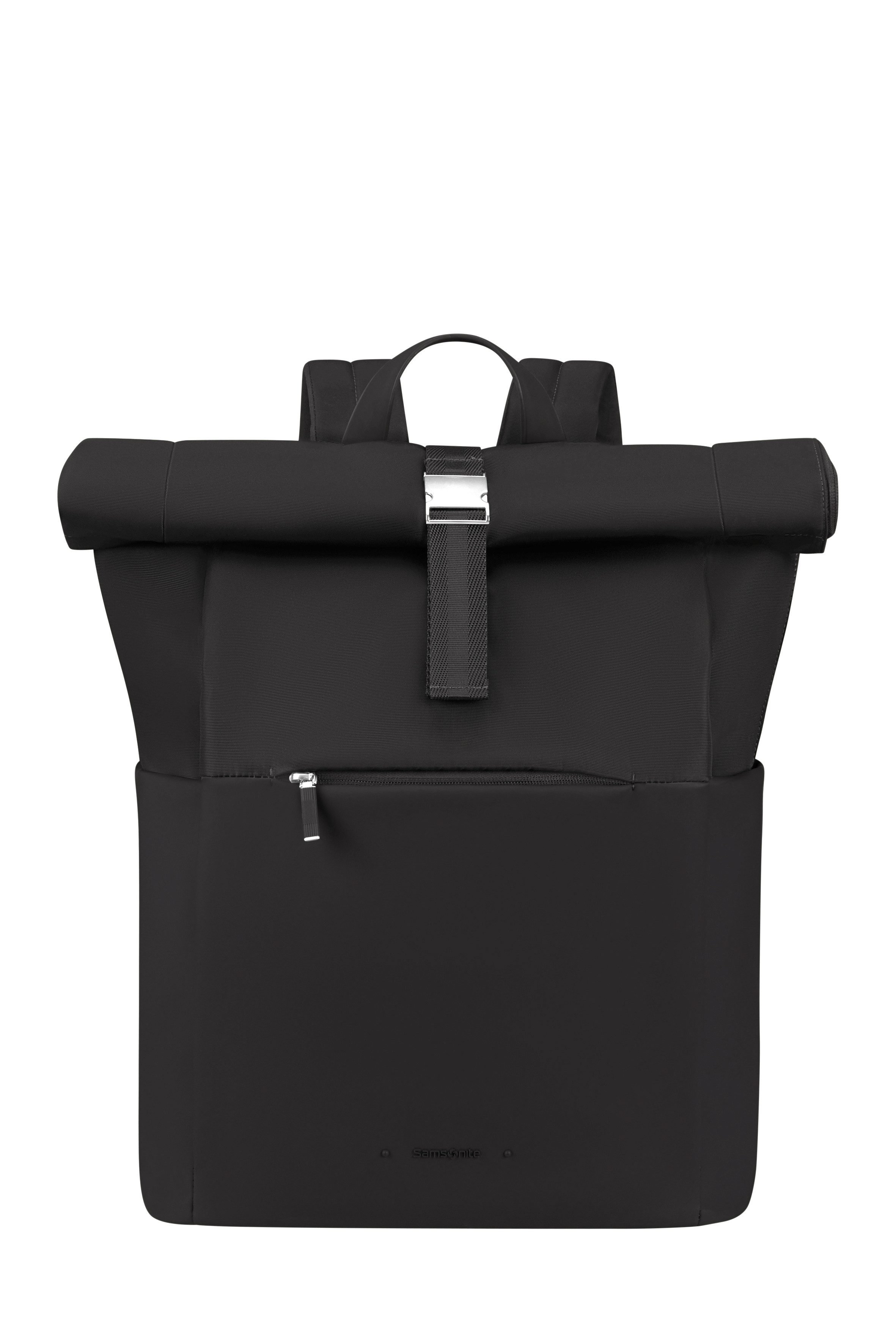 Samsonite Notebookrucksack 4PACK (Set, Mit Metalltag und Sticker Set), Unisex Rolltop-Rucksack, Überschlag mit Klippverschluss