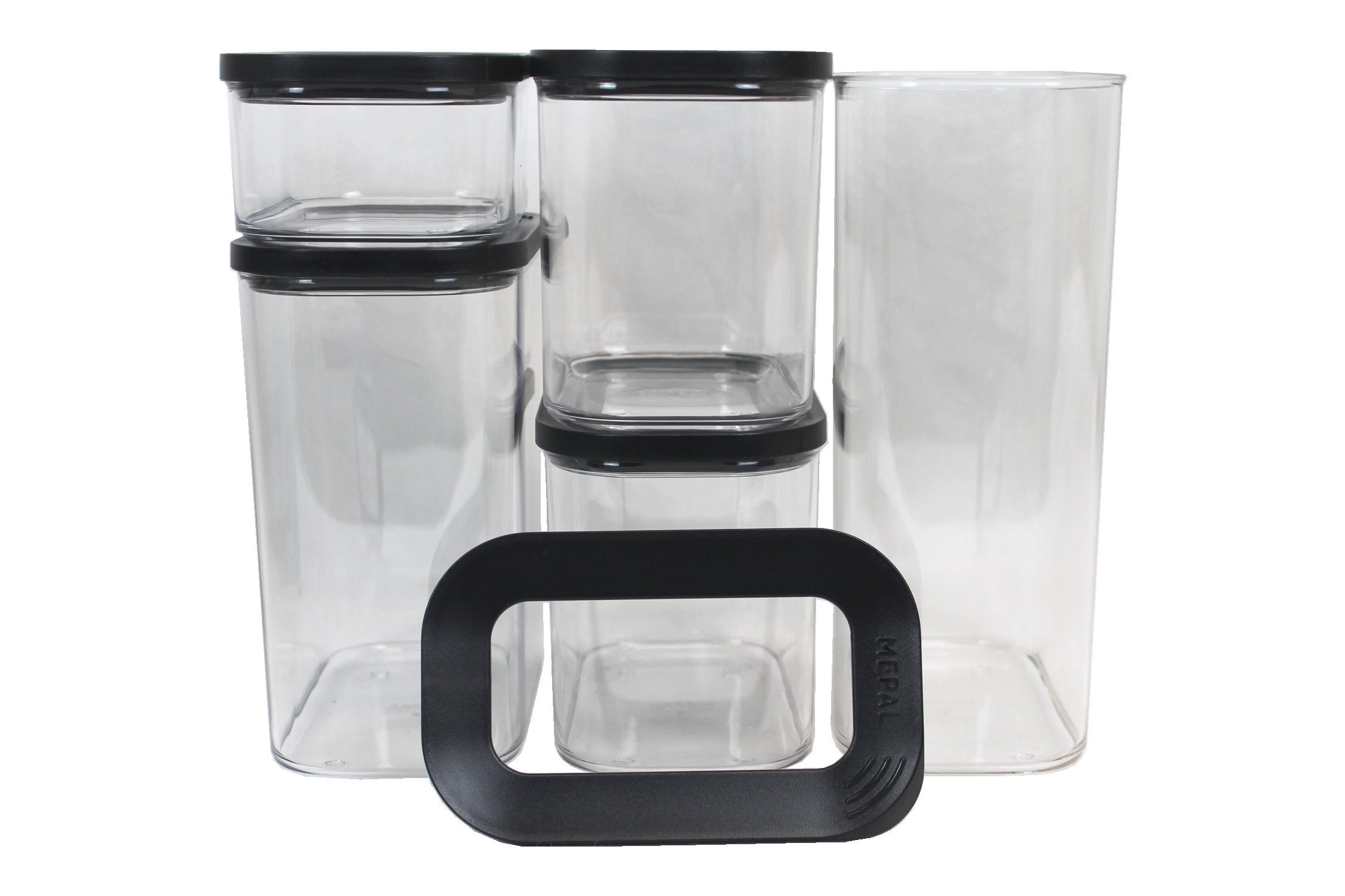 Mepal Vorratsdose Vorratsdosen-Set Modula 5-tlg. (5 Dosen mit Deckeln), stapelbar