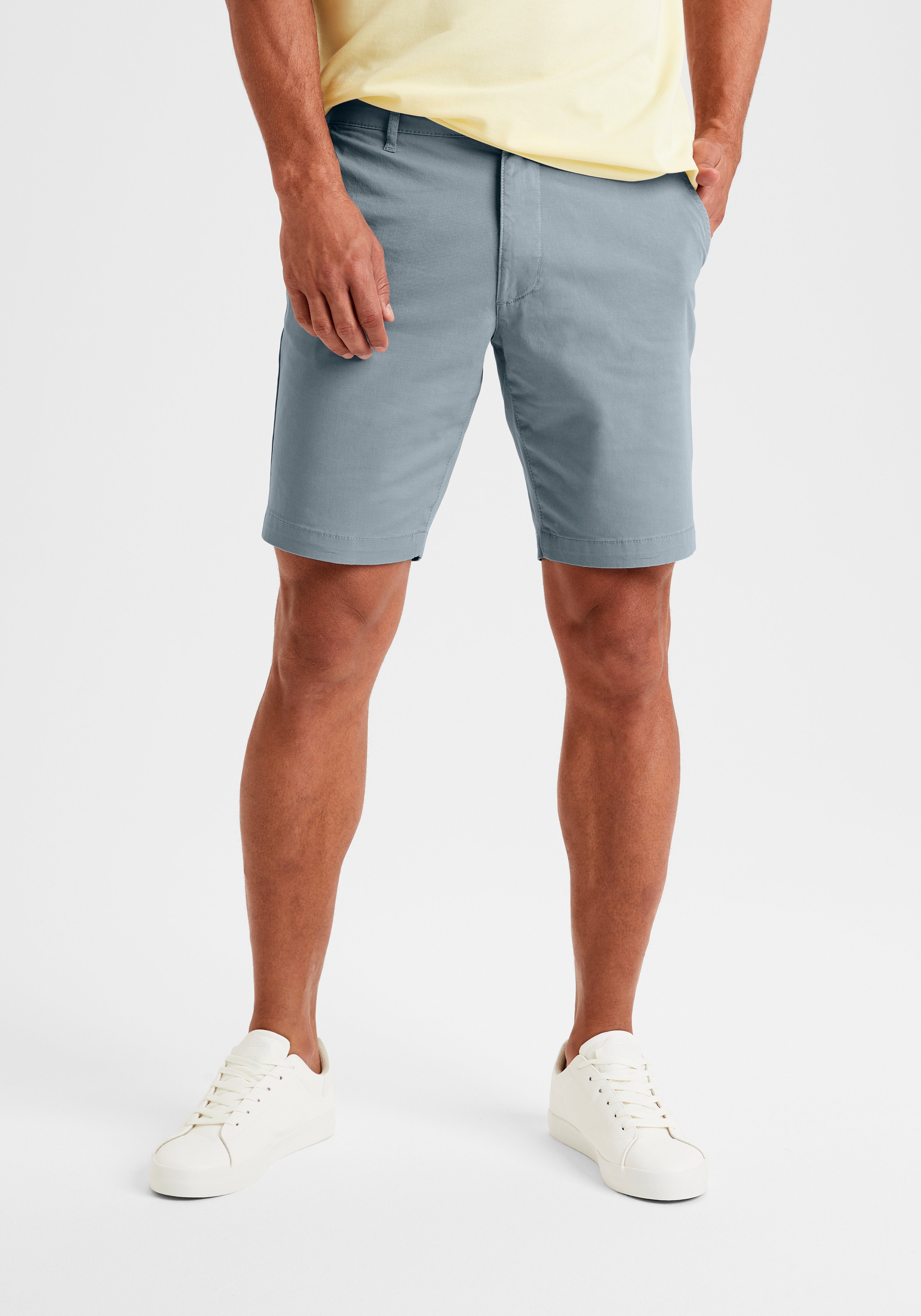 H.I.S Shorts aus elastischer Baumwoll-Qualität graublau