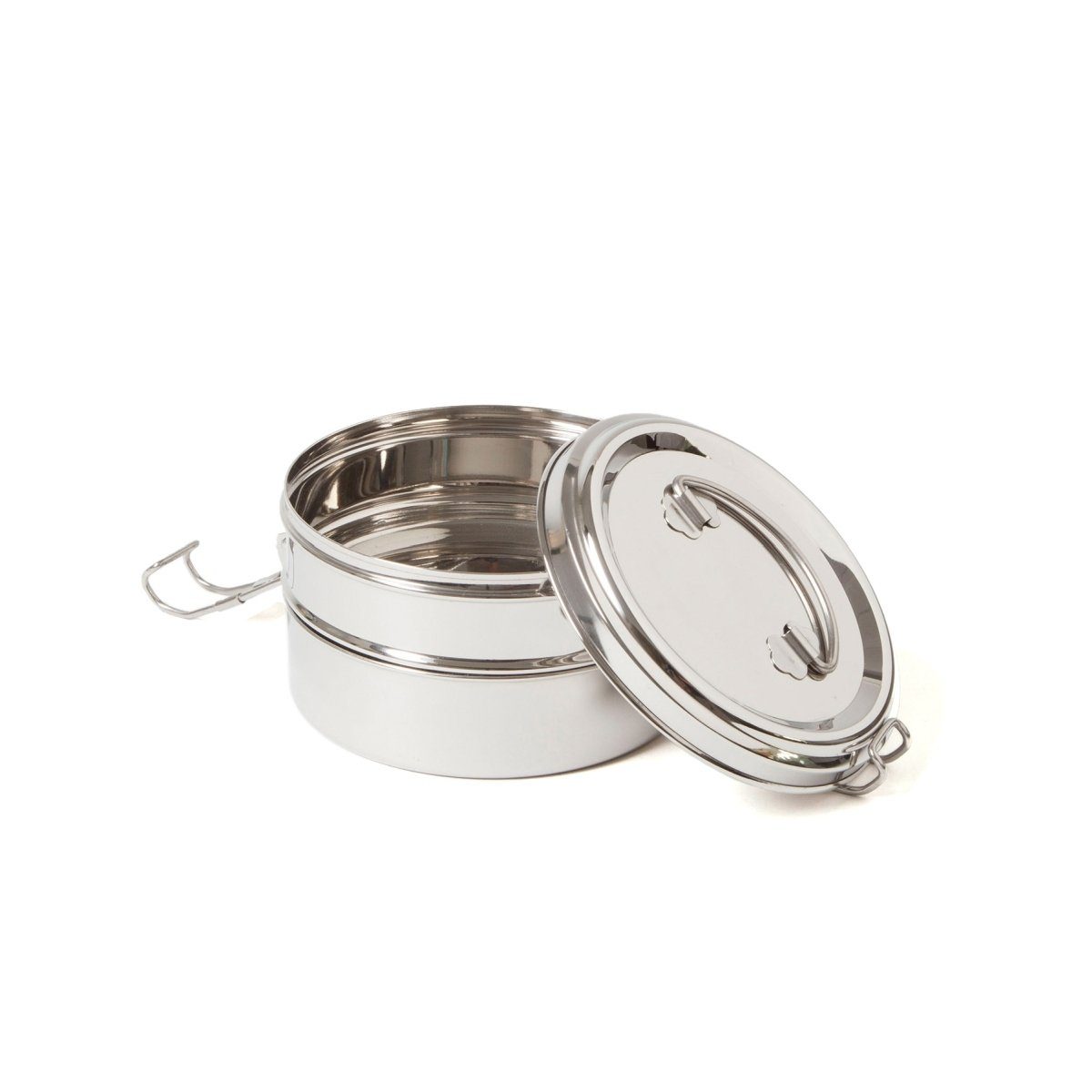 ECO Brotbox Lunchbox Brotbox Tiffin Double XL Edelstahl 1600 ml 505 g, Edelstahl