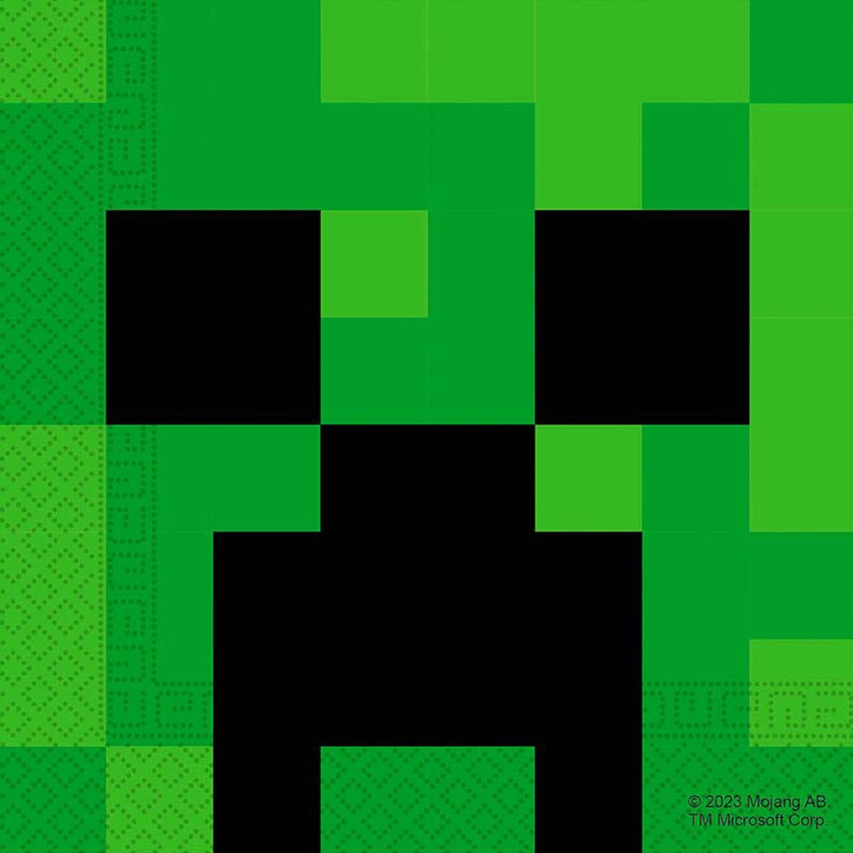Procos Papierserviette Servietten Minecraft 33x33 cm, 20 Stück FSC