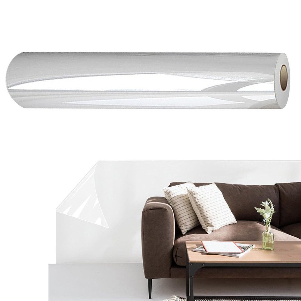 FELIXLEO Möbelfolie Transparent Wandschutzfolie Selbstklebend, 45x500cm Klebefolie, (2St)