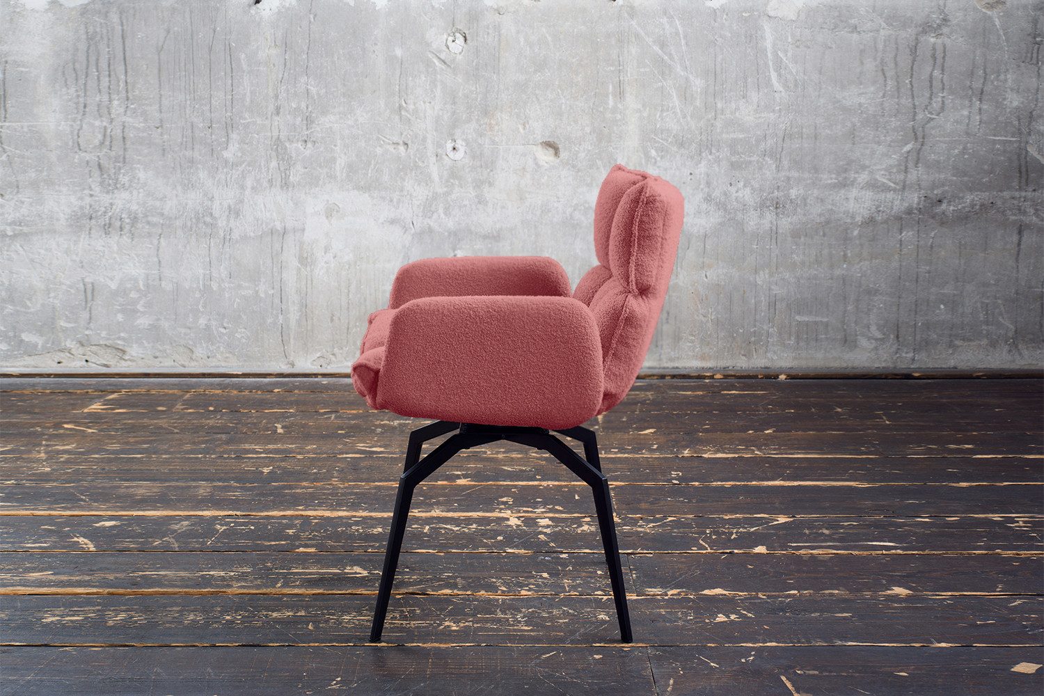 KAWOLA Polsterstuhl BARO (1 St), Esszimmerstuhl Drehstuhl Stoff, mit oder ohne Armlehnen