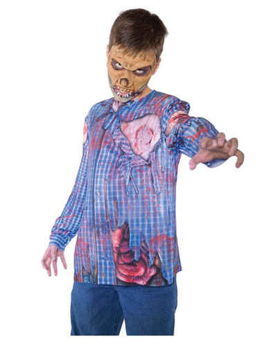 Horror-Shop Zombie-Kostüm Teenager Zombie Shirt