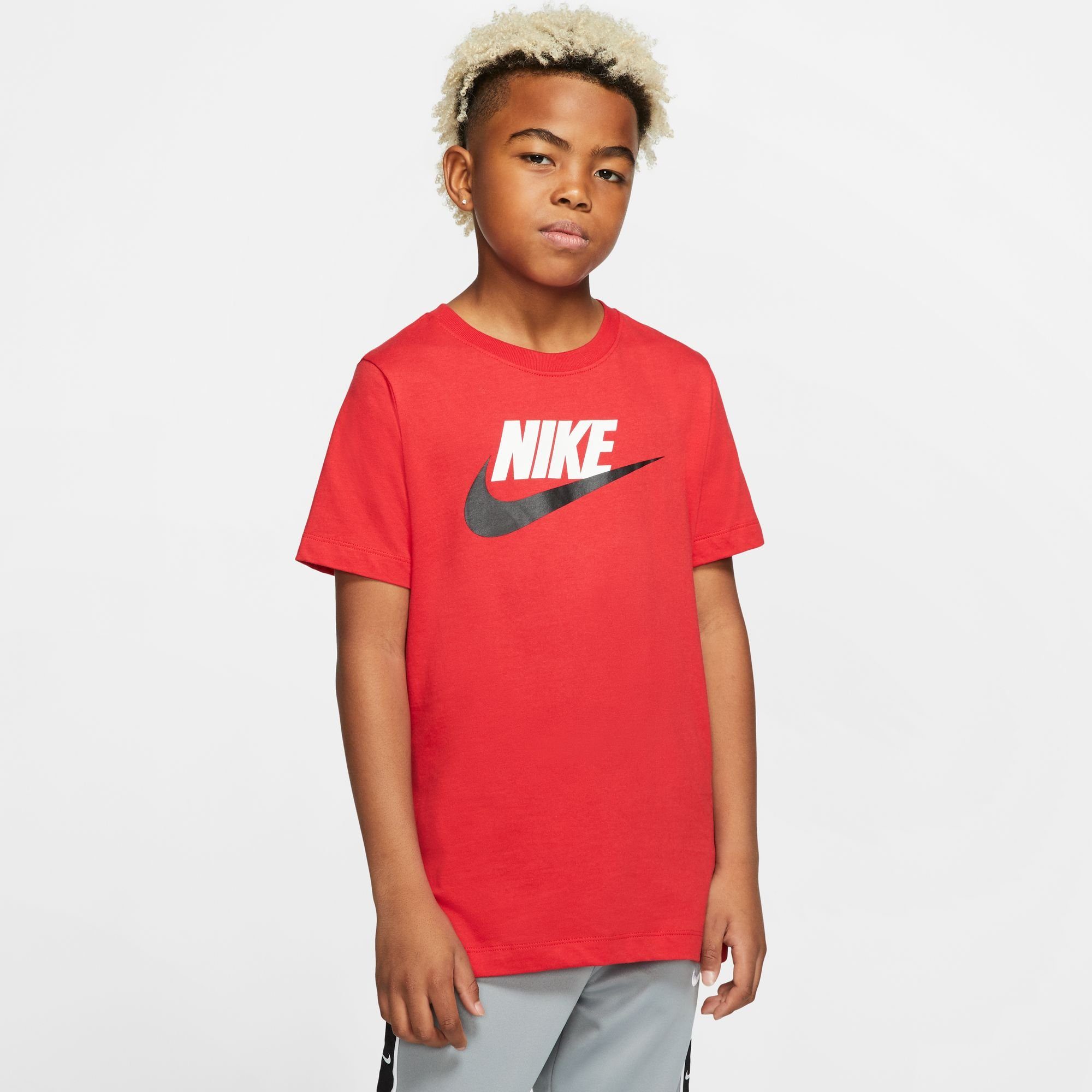 spottbillig verschleudern Nike Sportswear T-Shirt T-SHIRT KIDS' BIG RED/BLACK UNIVERSITY COTTON