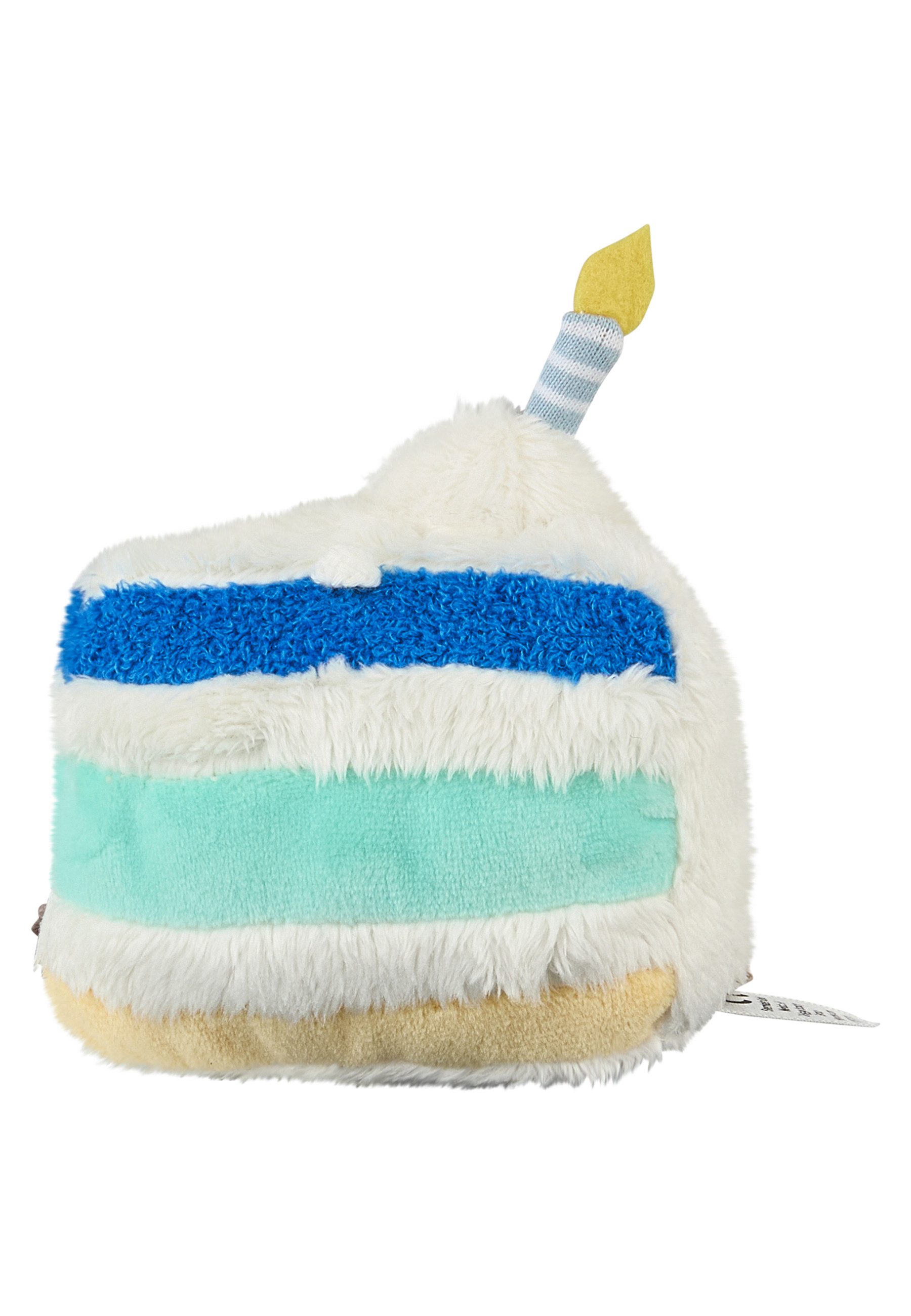 Sterntaler® Kuscheltier Kuscheltier S Kuchenstück (Einzelartikel, 1-St), aus kuscheligen Stoffen, weich wattiert, süße Details, mit Rassel
