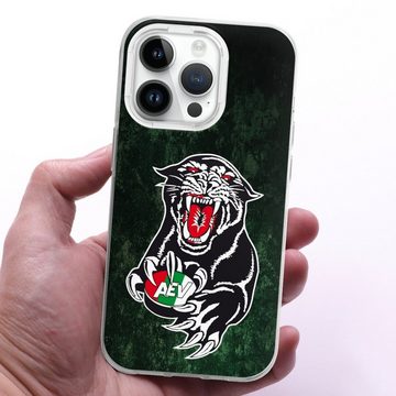 DeinDesign Handyhülle Fanartikel Augsburger Panther Eishockey Augsburger Panther Logo Grunge, Apple iPhone 14 Pro Silikon Hülle Bumper Case Handy Schutzhülle