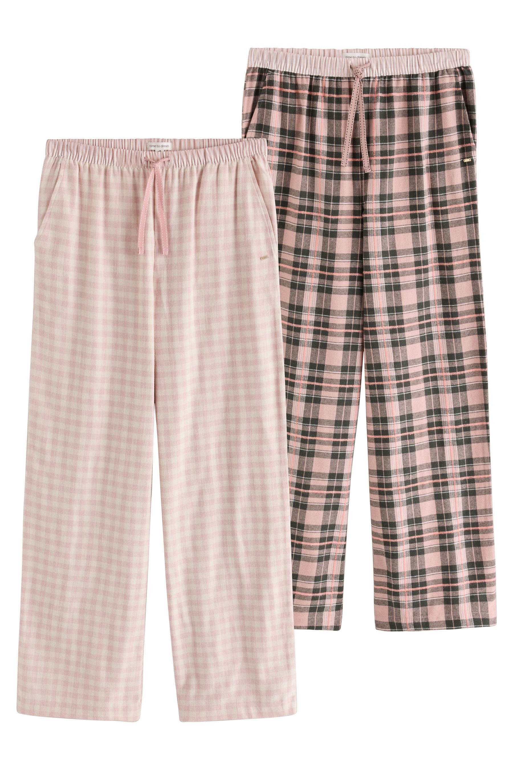 Next Pyjamahose Flanell-Schlafanzughosen im 2er-Pack (2-tlg)