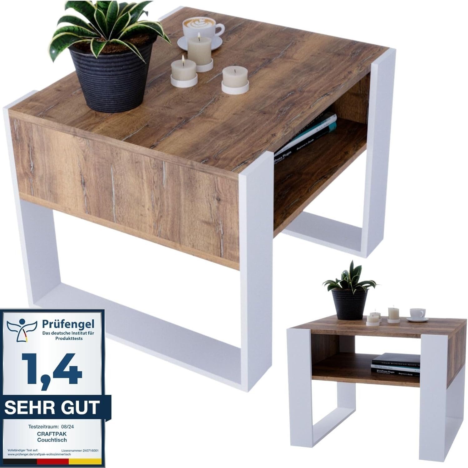 CraftPAK Couchtisch aus hochwertigem Holz mit günstig online kaufen