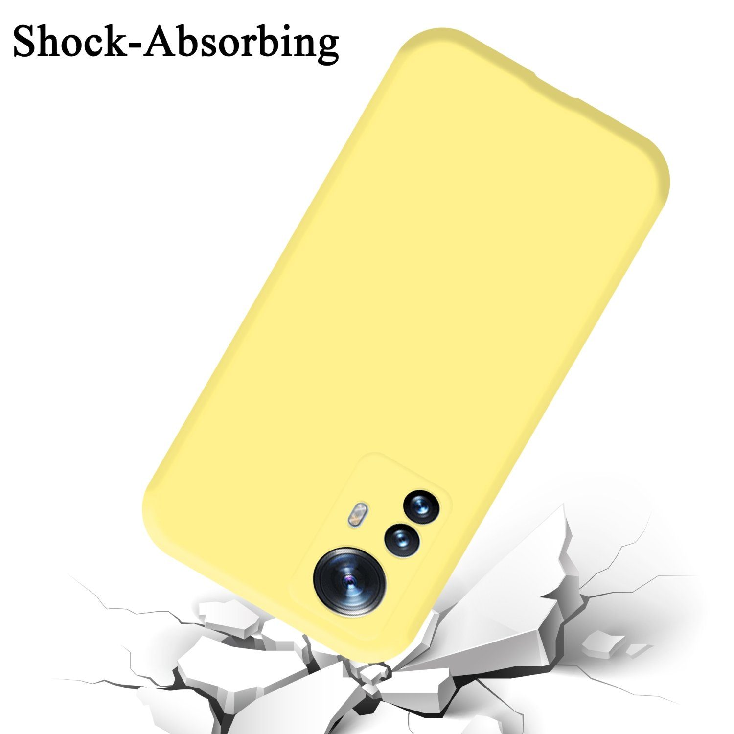 Cadorabo Handyhülle für Xiaomi 12 PRO Hülle Xiaomi 12 PRO, Flexible Hülle TPU Silikon Schutzhülle Back Cover Case