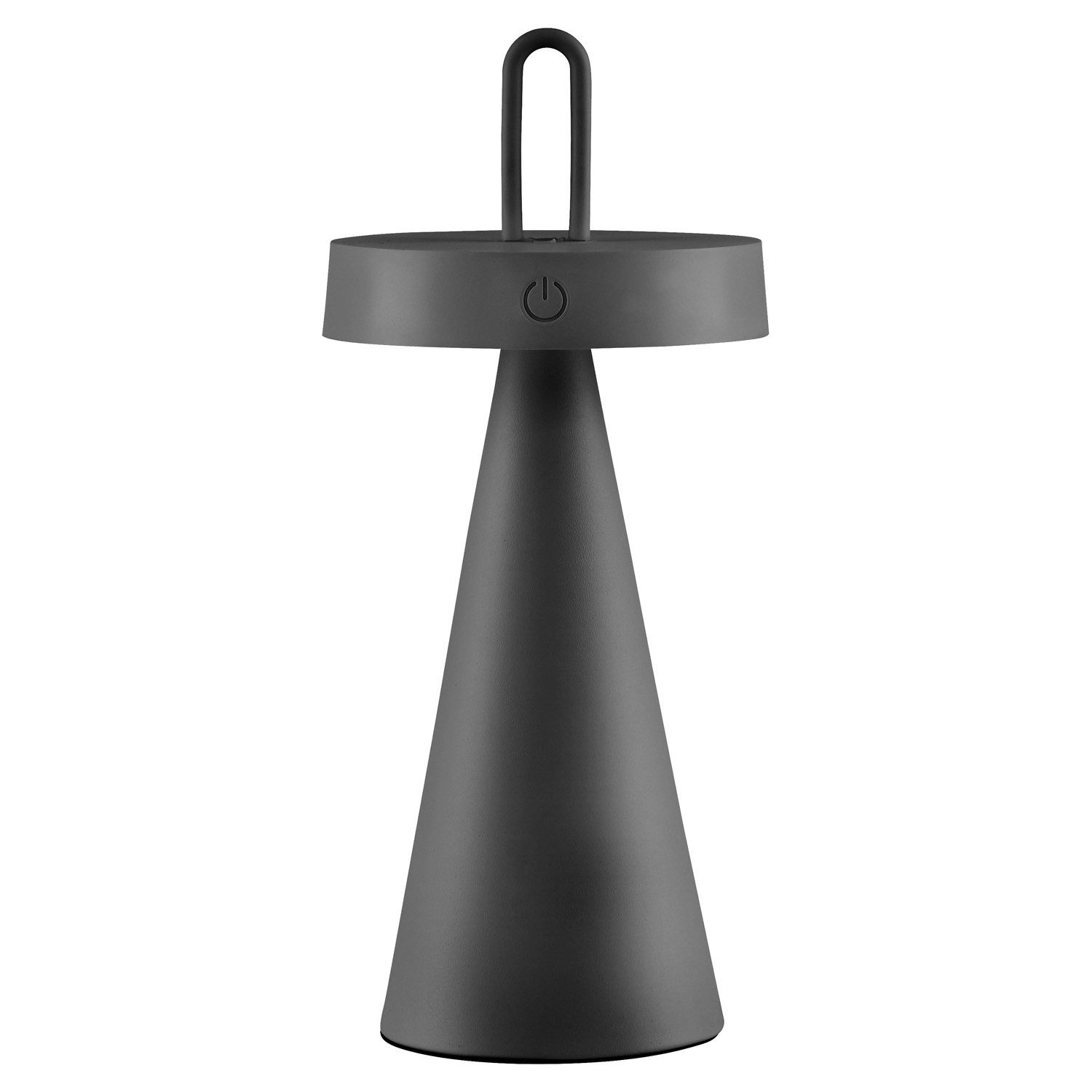 JUST LIGHT LED Tischleuchte ALWA, H 28,9 cm, Schwarz, Kunststoff, Silikon, Dimmfunktion, USB-Ladefunktion, Memory-Funktion, LED fest integriert, Extra-Warmweiß, Akkubetrieben, IP44 Spritzwassergeschützt, inkl. USB-Ladekabel