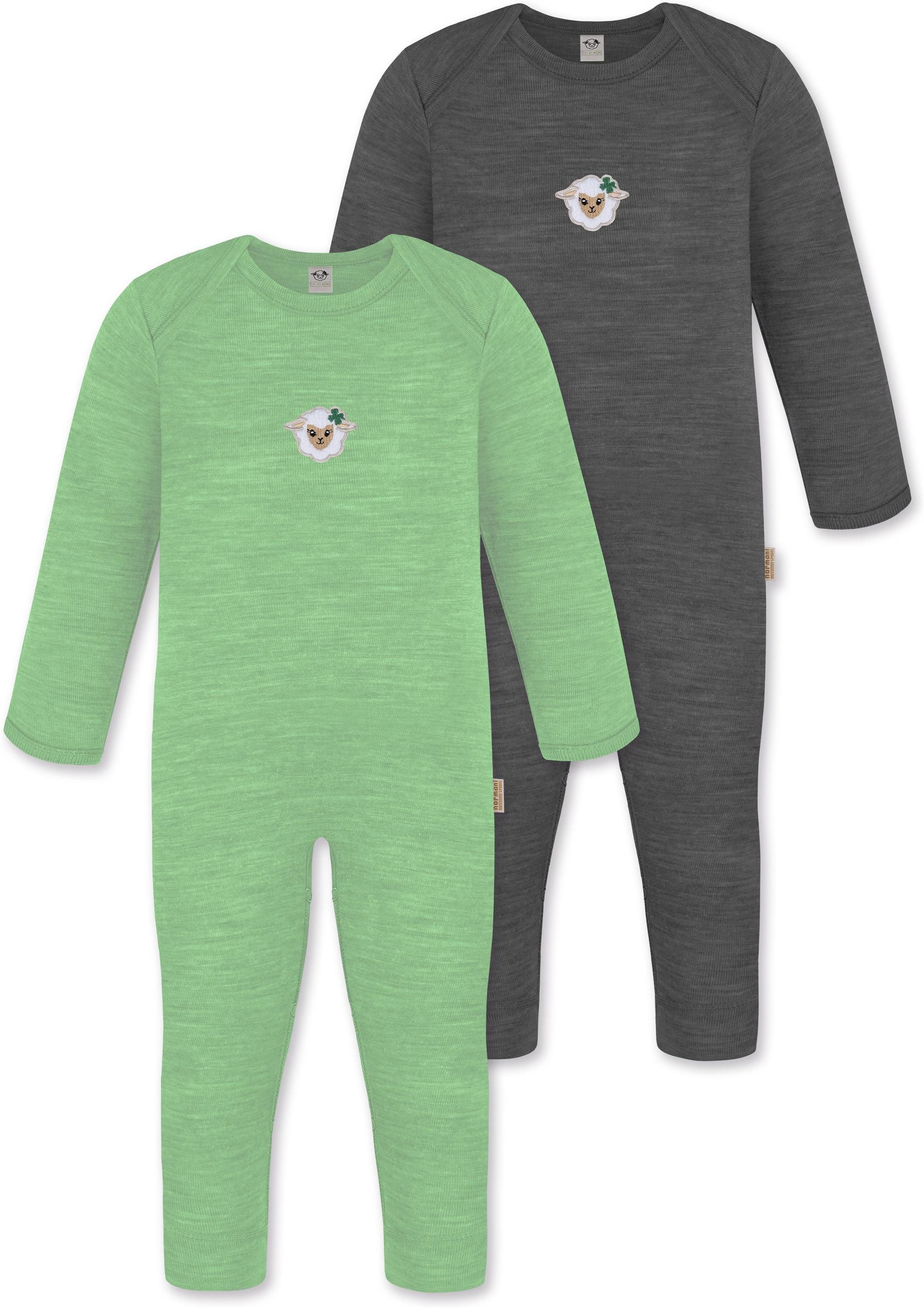 Langarmwickelbody 2er Pack Baby Merino Strampler Waverly