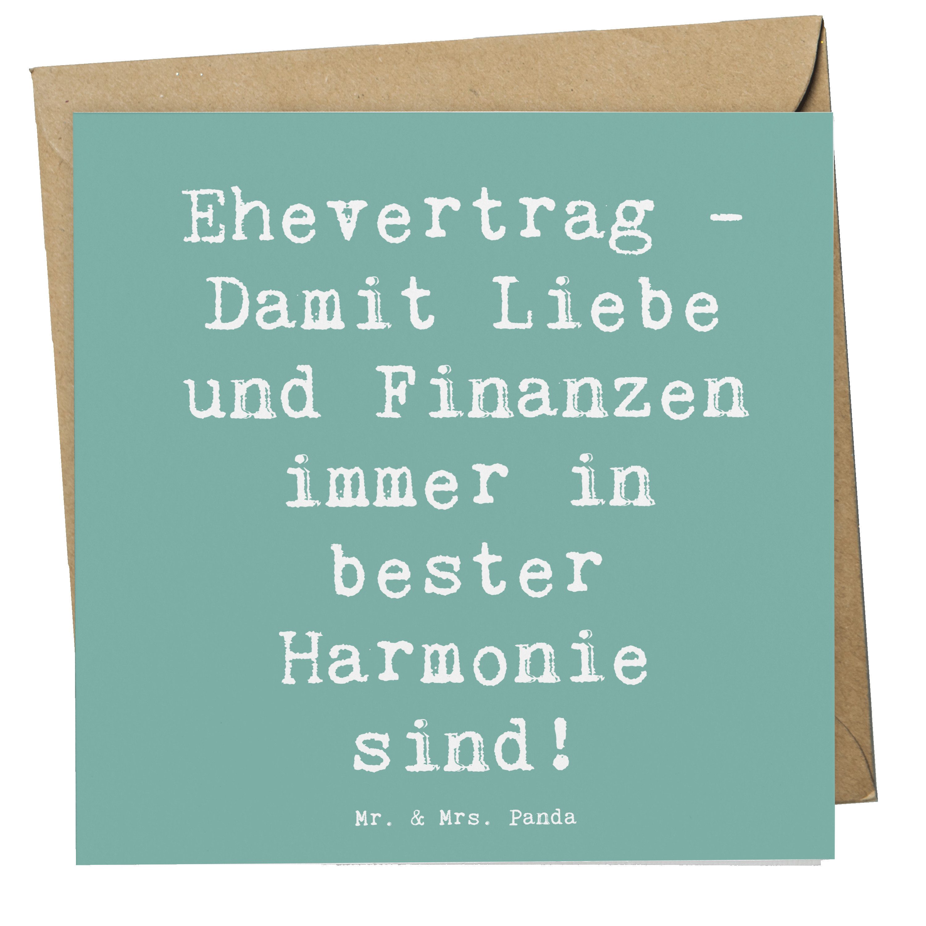 Grußkarte Ehevertrag Liebe Finanzen - Meeresbrise - Geschenk, Fairness, Partner
