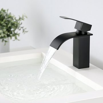 CECIPA pro Waschtischarmatur aus Edelstahl, Wasserfall-Badezimmerarmatur (Einhand-Waschtischarmatur, 1-St., Höhe 152 mm) Ventilkern aus Keramik