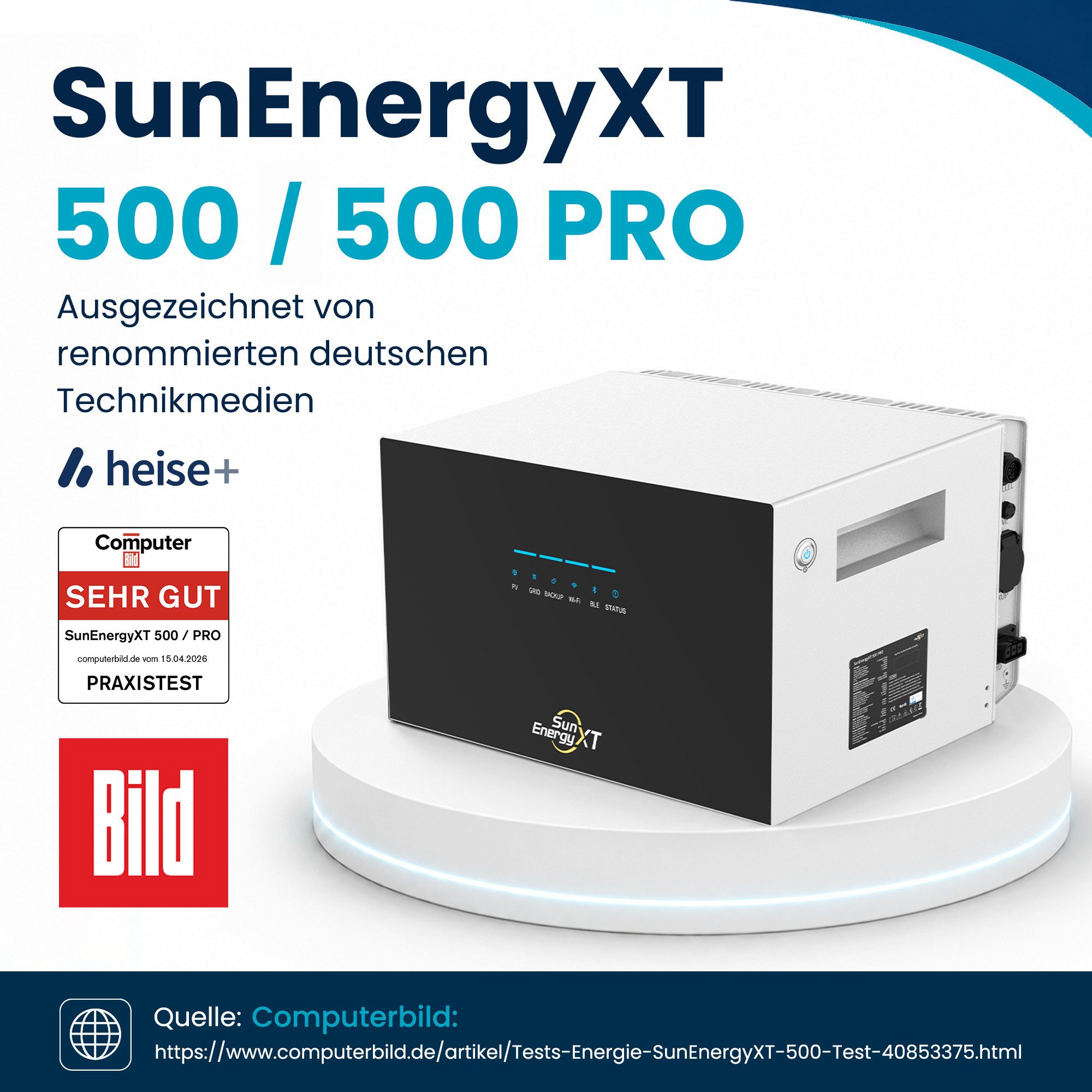 SunEnergy XT Balkonkraftwerk SunEnergyXT 500 PRO 5kWh Speicher 2400W Wechselrichter Notstrom 4 MPPT – Bild 5 von 5