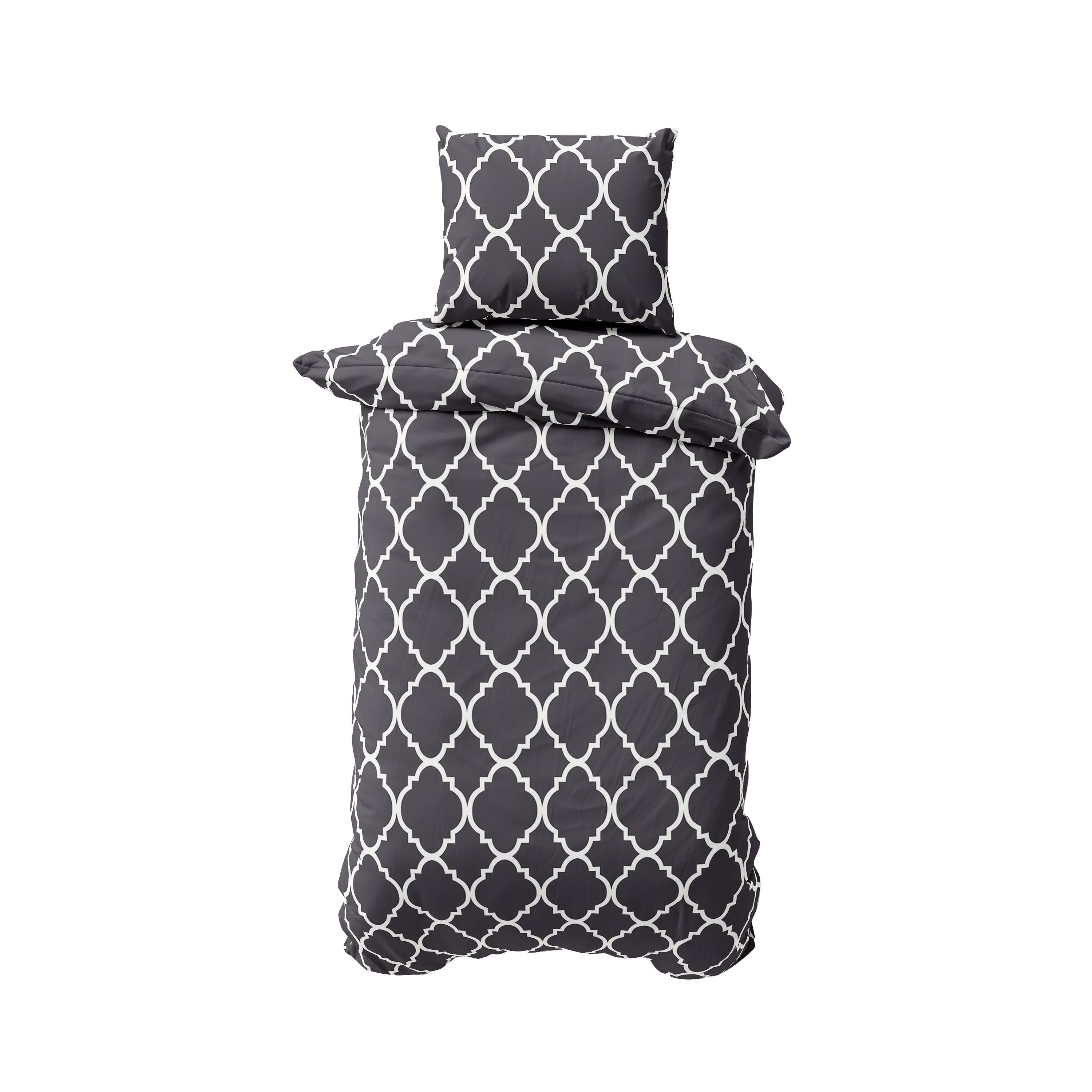 Bettwäsche Renforcé Uni Bettbezug Set mit Kissenbezug 80x80 cm YKK Reißverschluss