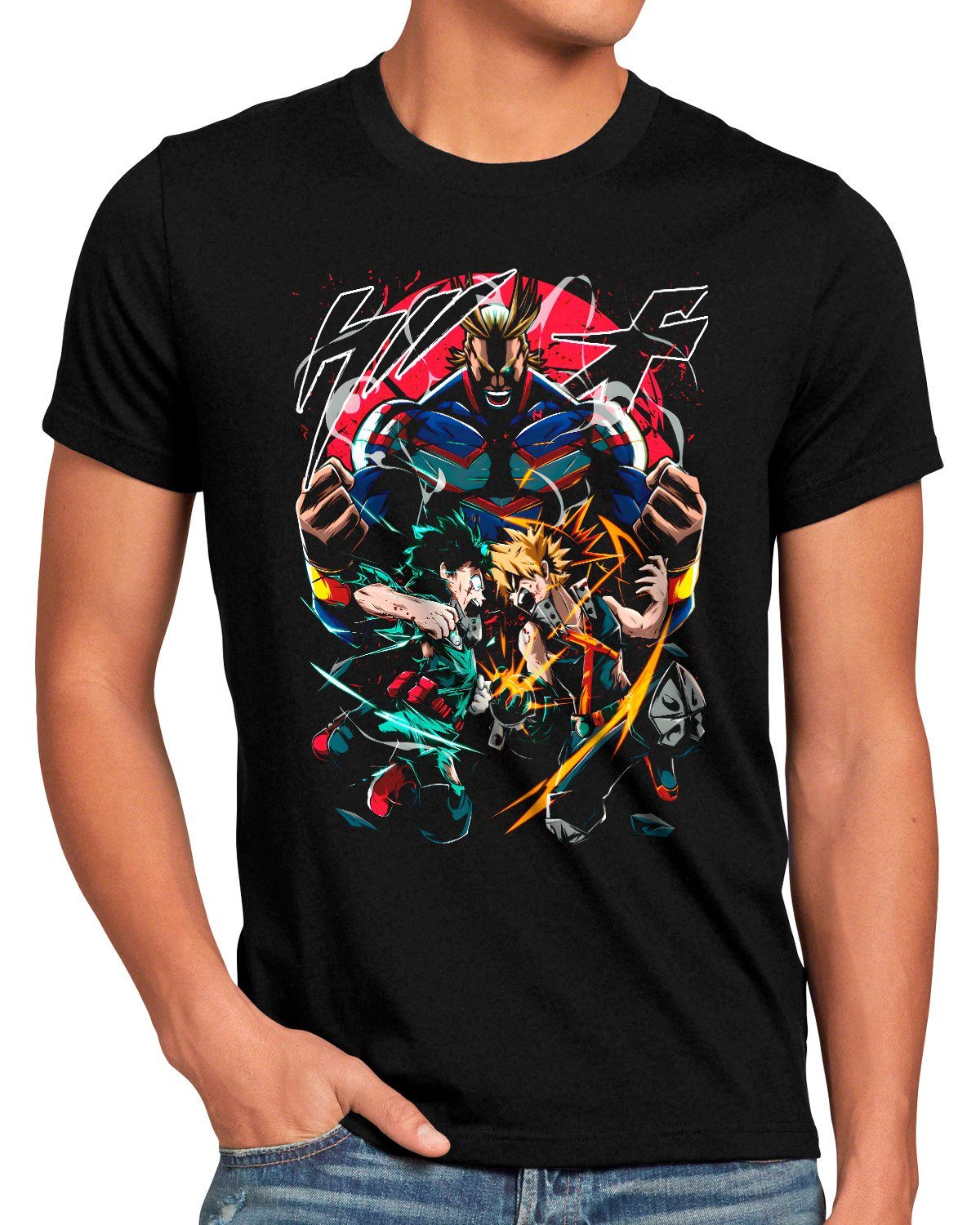 style3 Print-Shirt Herren T-Shirt Hero School anime manga my hero academia cosplay