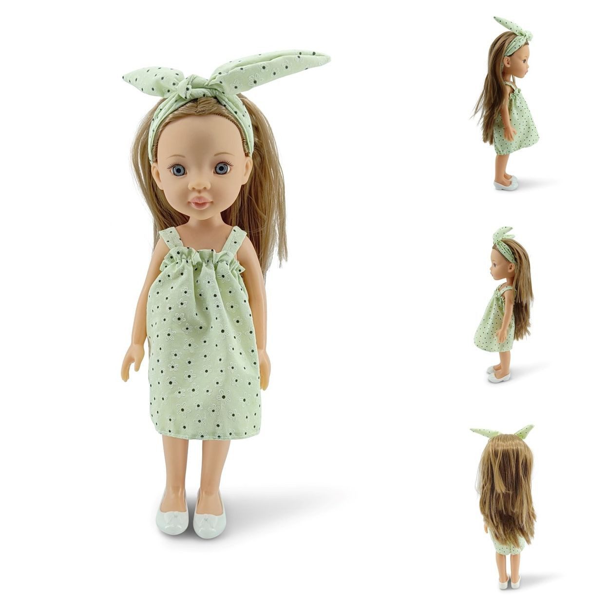 Moni Anziehpuppe Pretty Doll, 33 cm, Kleidung, Haare, Schuhe, beweglich, Rollenspiel, ab 3 Jahren